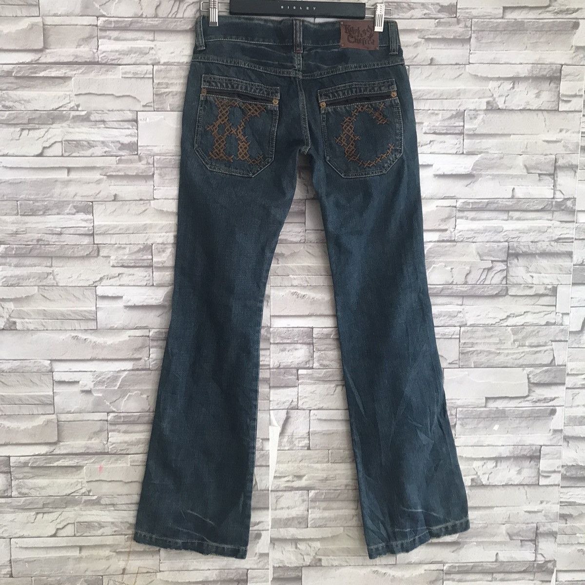 Japanese Brand Vintage Hello Kitty Denim Flare Jeans Size 29" - 6 Thumbnail