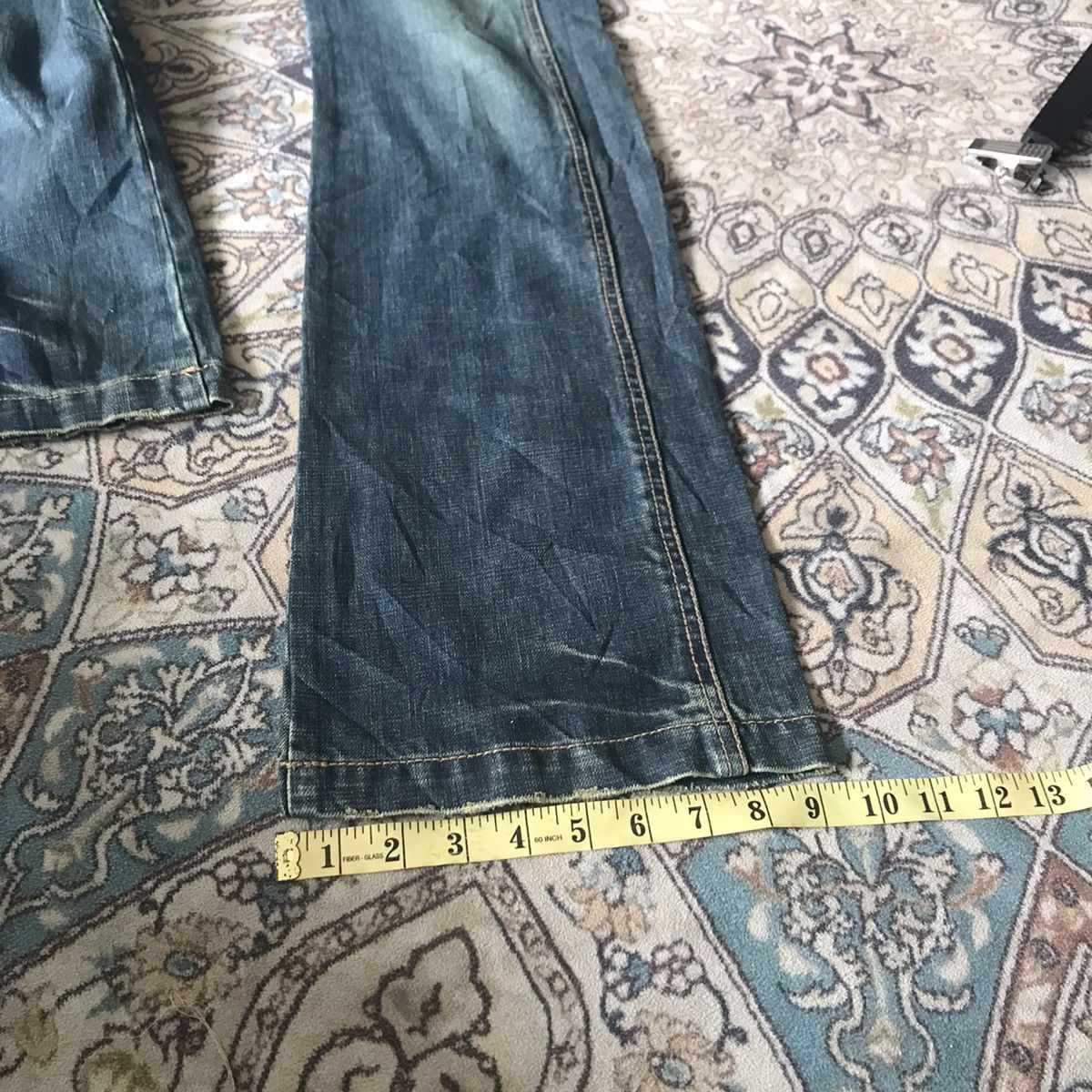 Japanese Brand Vintage Hello Kitty Denim Flare Jeans Size 29" - 17 Thumbnail