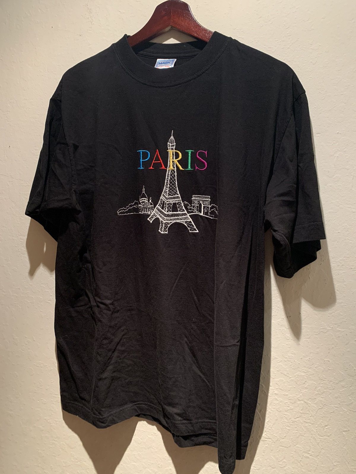 Vintage *RARE* Vintage Paris France Embroidered Art Eiffel T-Shirt Size US L / EU 52-54 / 3 - 1 Thumbnail