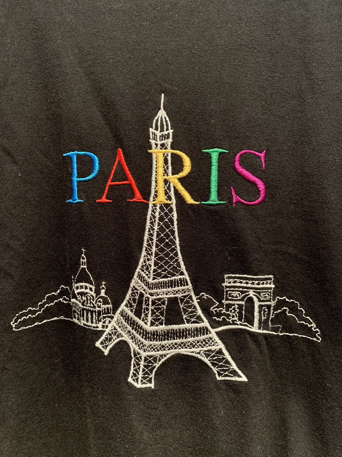 Vintage *RARE* Vintage Paris France Embroidered Art Eiffel T-Shirt Size US L / EU 52-54 / 3 - 2 Thumbnail