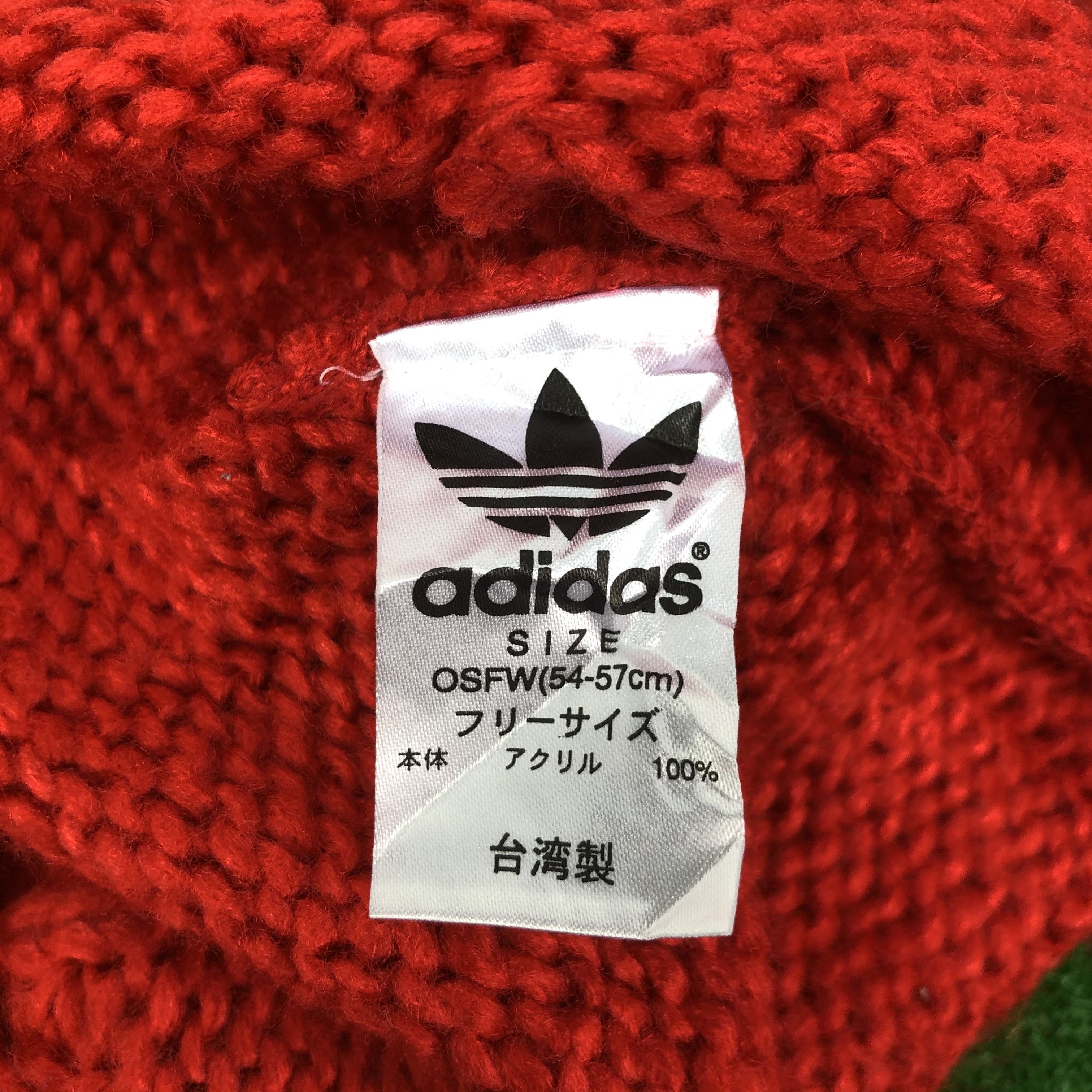 Adidas Adidas Red Beanie Winter Hat Size ONE SIZE - 6 Thumbnail