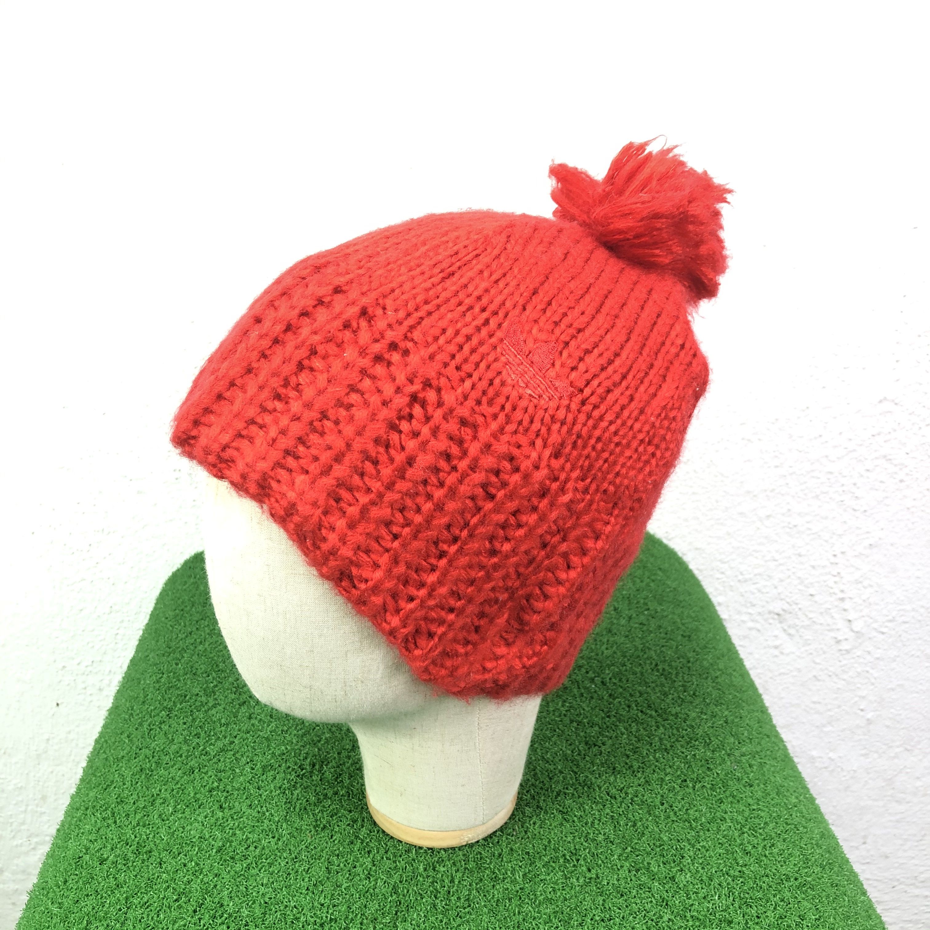 Adidas Adidas Red Beanie Winter Hat Size ONE SIZE - 1 Thumbnail
