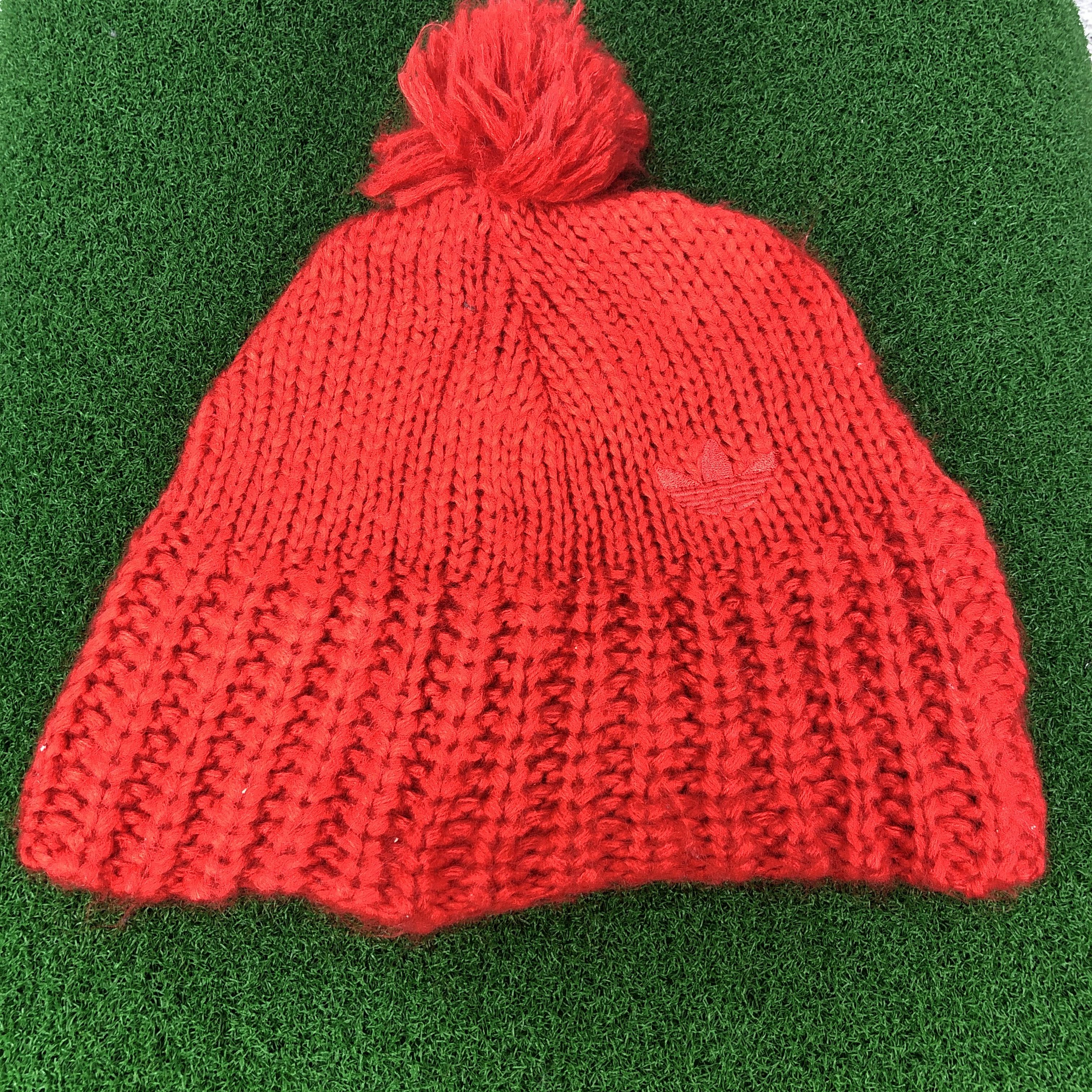 Adidas Adidas Red Beanie Winter Hat Size ONE SIZE - 3 Thumbnail