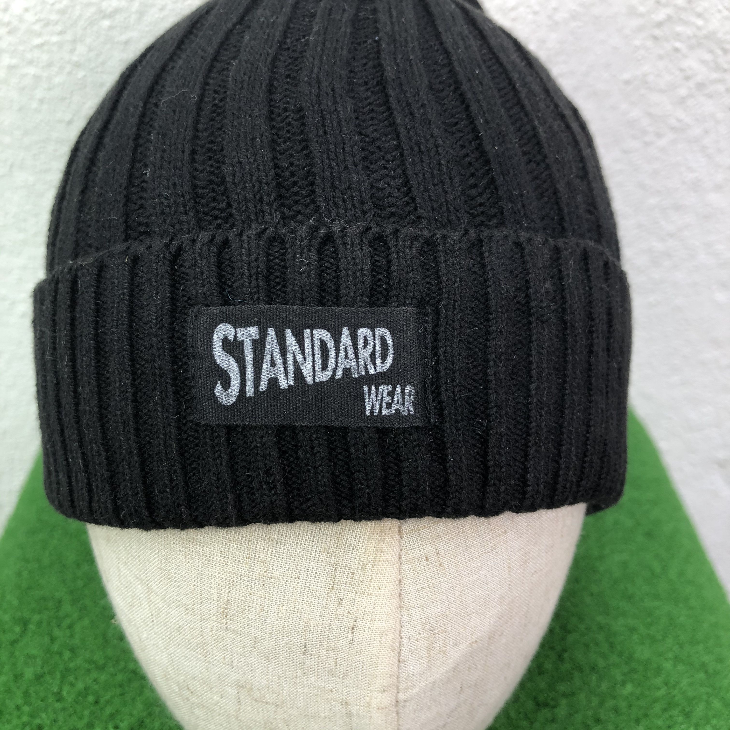 Japanese Brand Standard Wear Black Beanie Hat Size ONE SIZE - 2 Thumbnail