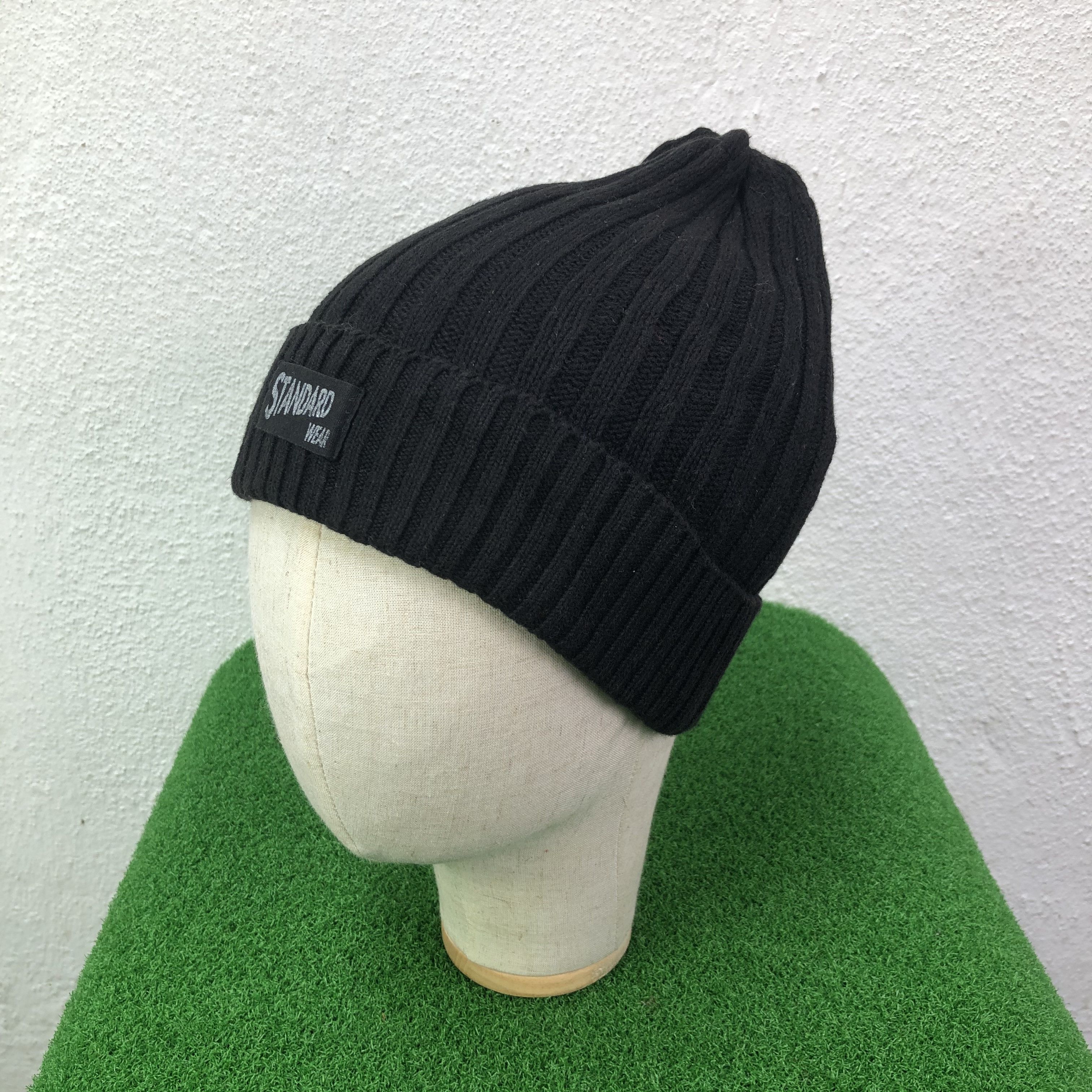 Japanese Brand Standard Wear Black Beanie Hat Size ONE SIZE - 3 Thumbnail