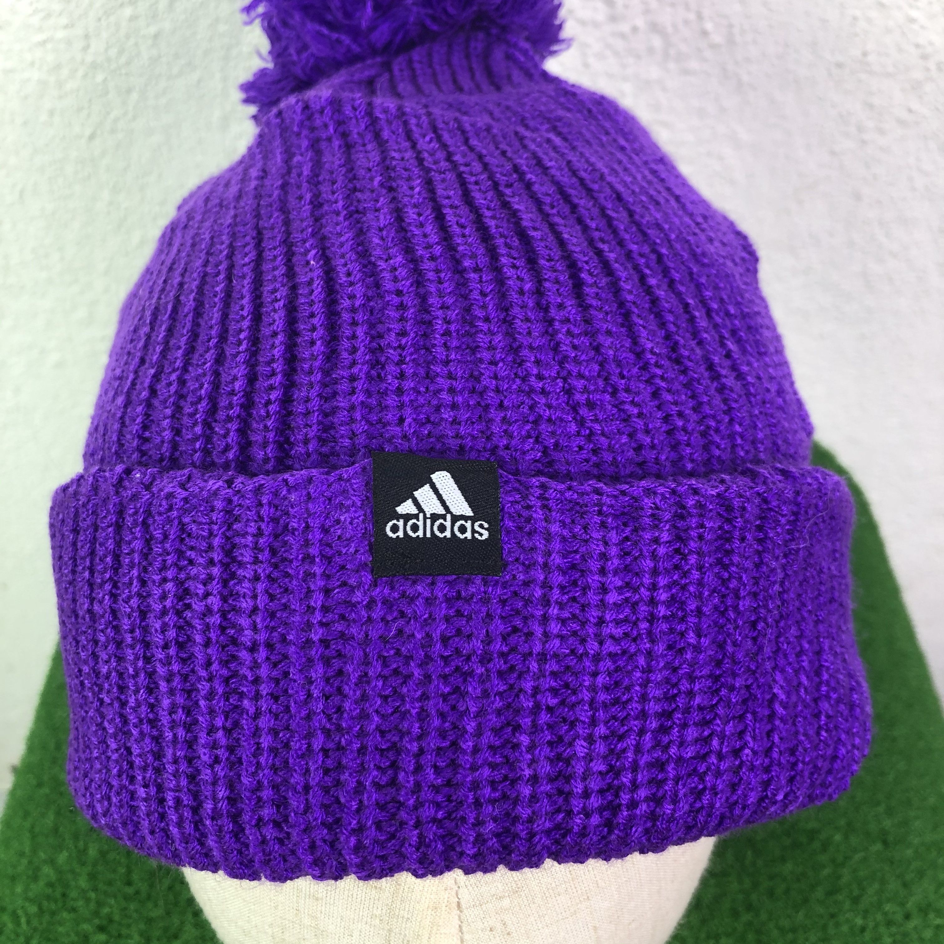 Adidas Adidas Blue Beanie Winter Hat Size ONE SIZE - 3 Thumbnail