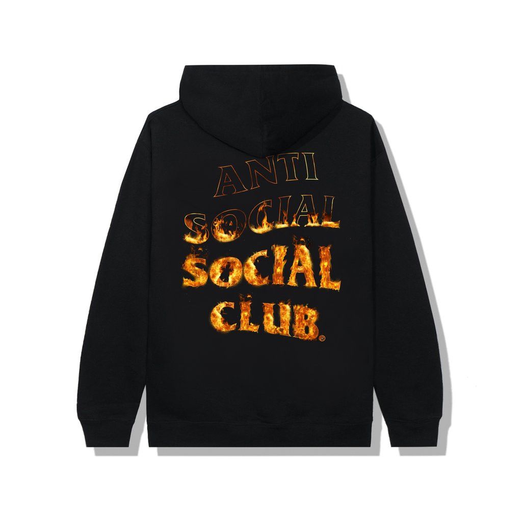 Anti Social Social Club DS ASSC Flame A Fire Inside Black Hoodie FTP KAWS BAPE KITH Size US M / EU 48-50 / 2 - 1 Thumbnail