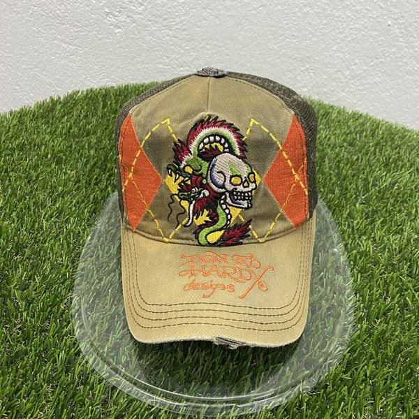 Christian Audigier Rare Ed Hardy Trucker Cap Snapback Hat One Size