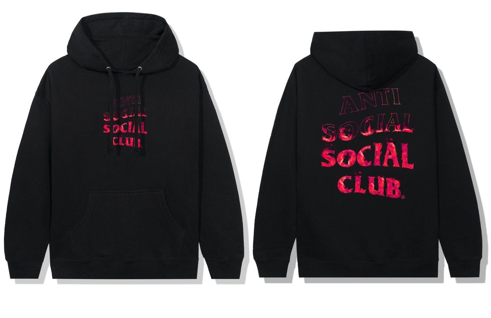 Anti Social Social Club DS ASSC Pink Flame A Fire Inside Black Hoodie BAPE KITH FTP Size US S / EU 44-46 / 1 - 6 Thumbnail
