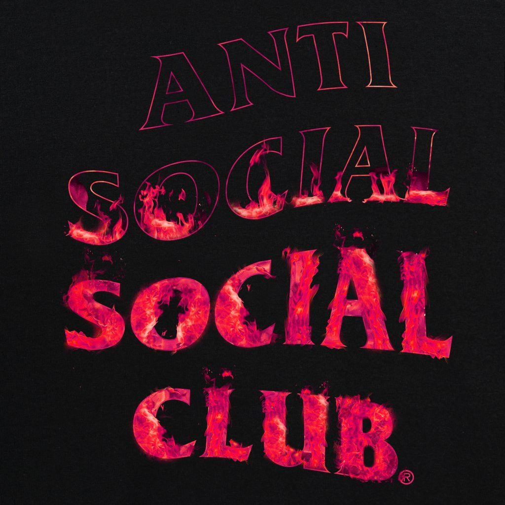 Anti Social Social Club DS ASSC Pink Flame A Fire Inside Black Hoodie BAPE KITH FTP Size US S / EU 44-46 / 1 - 3 Thumbnail