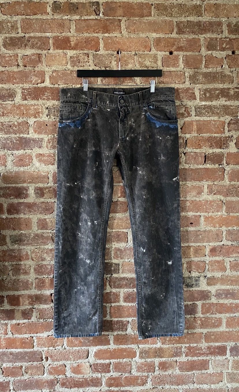 Dolce & Gabbana Dolce & Gabbana AW10 Runway Oil Spill Jeans | Grailed