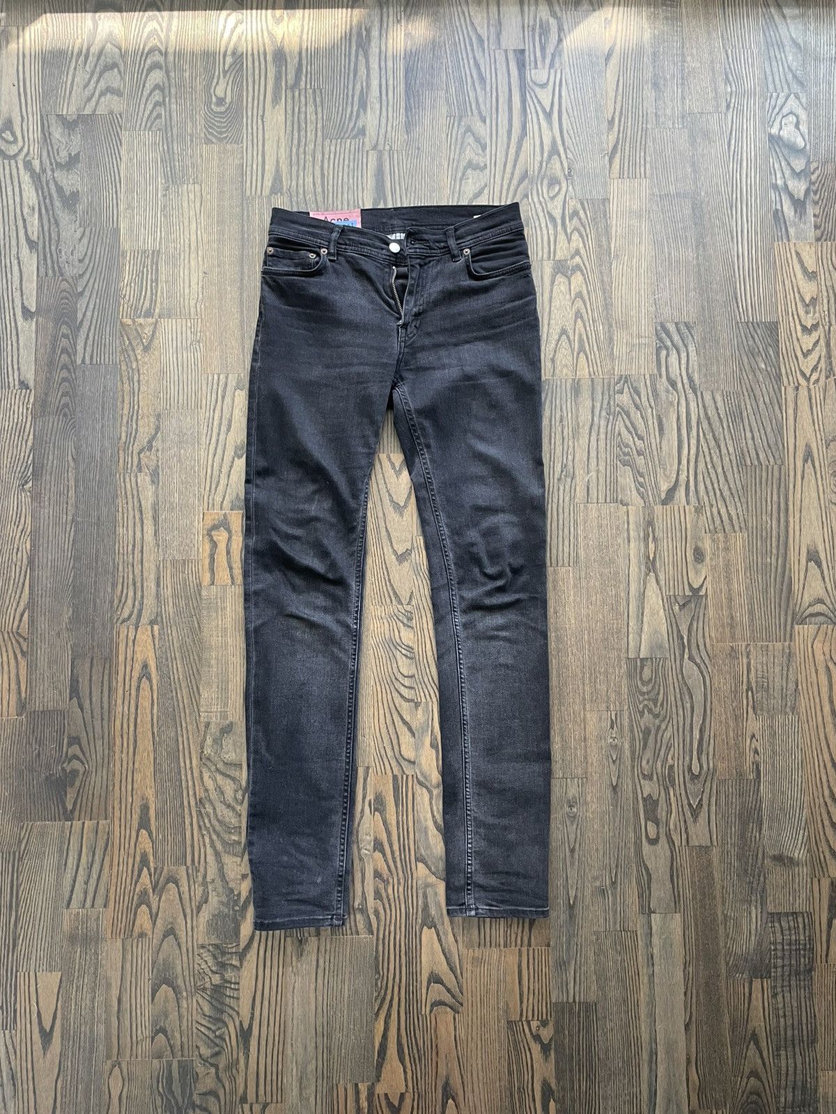 Acne Studios Bla Konst Max Used Black Denim Jeans