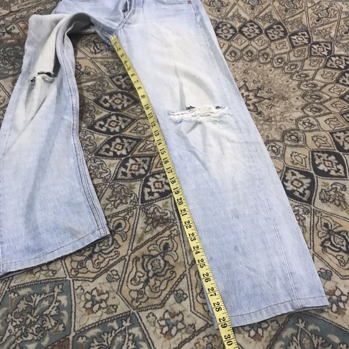 Levi's Vintage Levis 501xx Distressed Jeans Light Wash Size US 28 / EU 44 - 14 Thumbnail