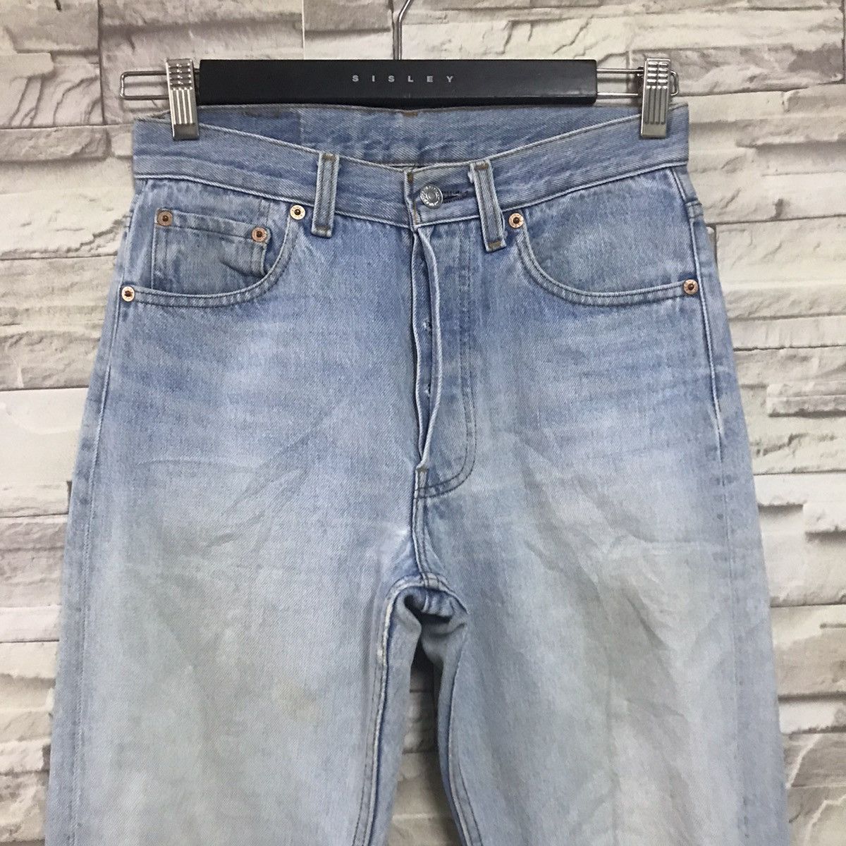 Levi's Vintage Levis 501xx Distressed Jeans Light Wash Size US 28 / EU 44 - 4 Thumbnail