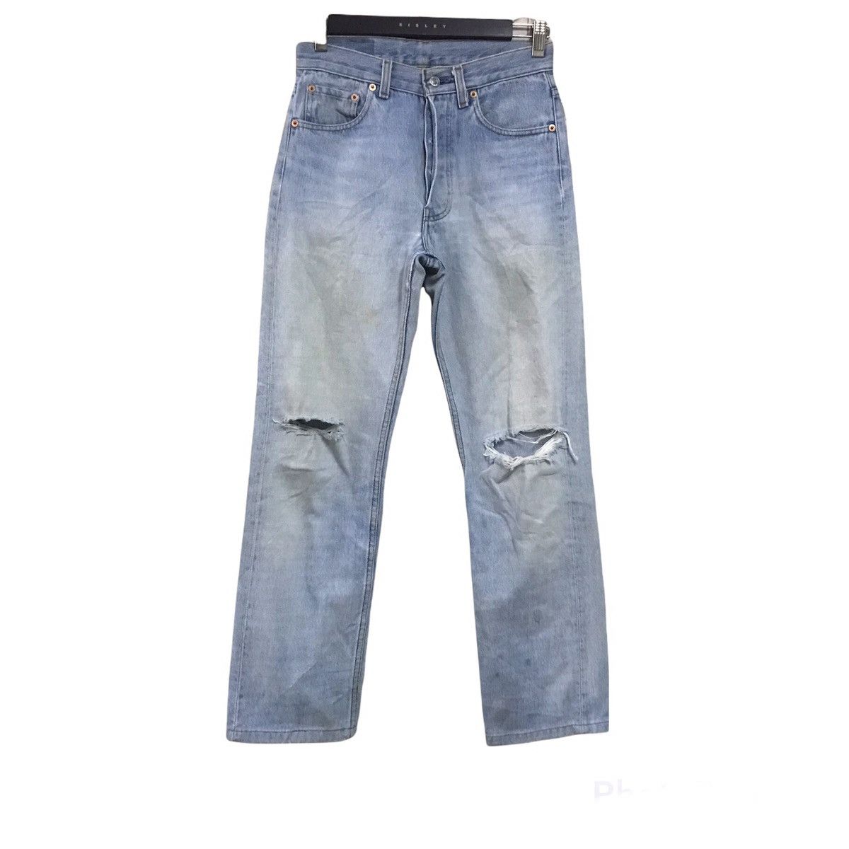Levi's Vintage Levis 501xx Distressed Jeans Light Wash Size US 28 / EU 44 - 1 Thumbnail