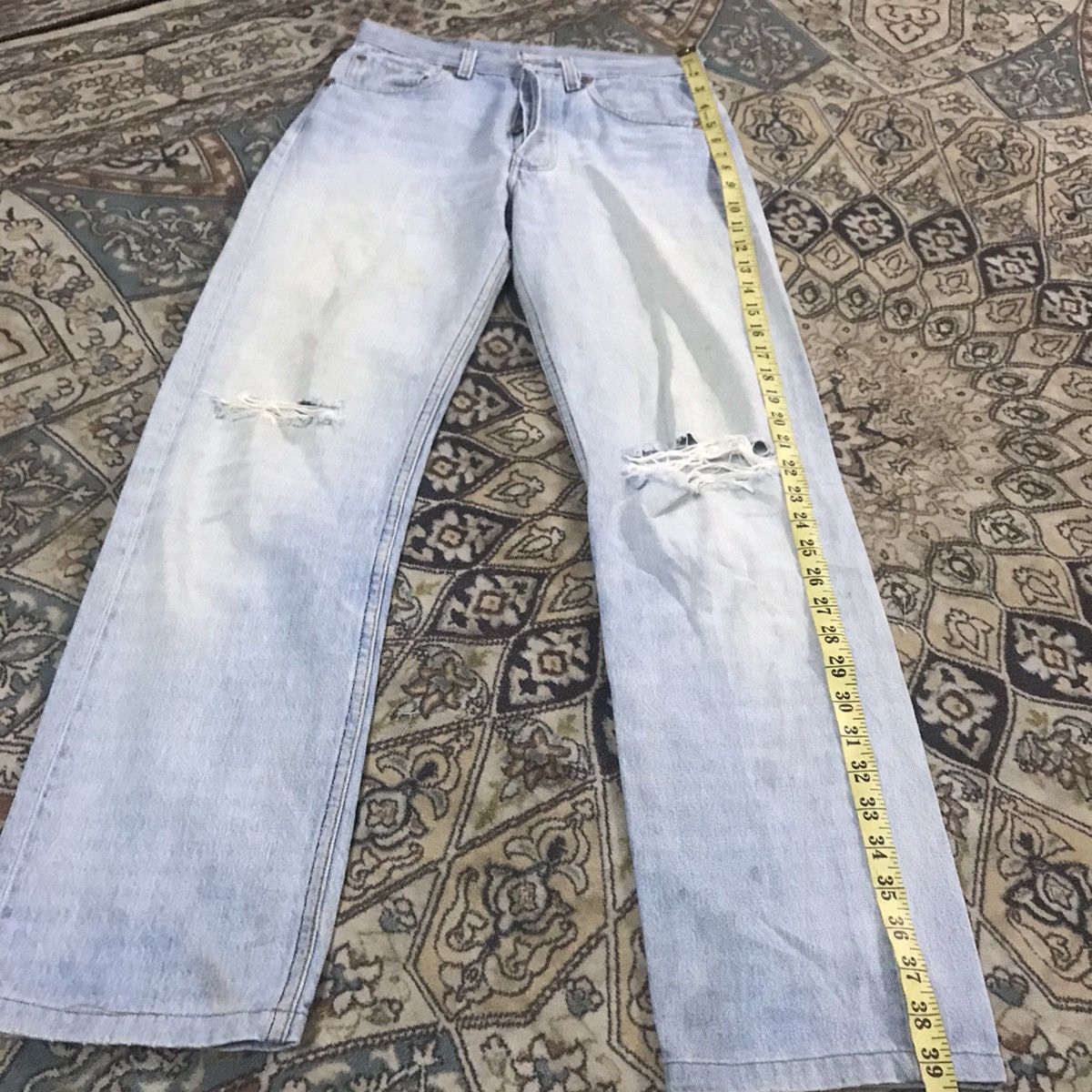 Levi's Vintage Levis 501xx Distressed Jeans Light Wash Size US 28 / EU 44 - 15 Thumbnail