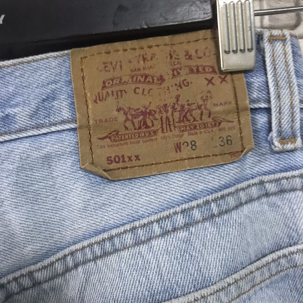 Levi's Vintage Levis 501xx Distressed Jeans Light Wash Size US 28 / EU 44 - 10 Thumbnail