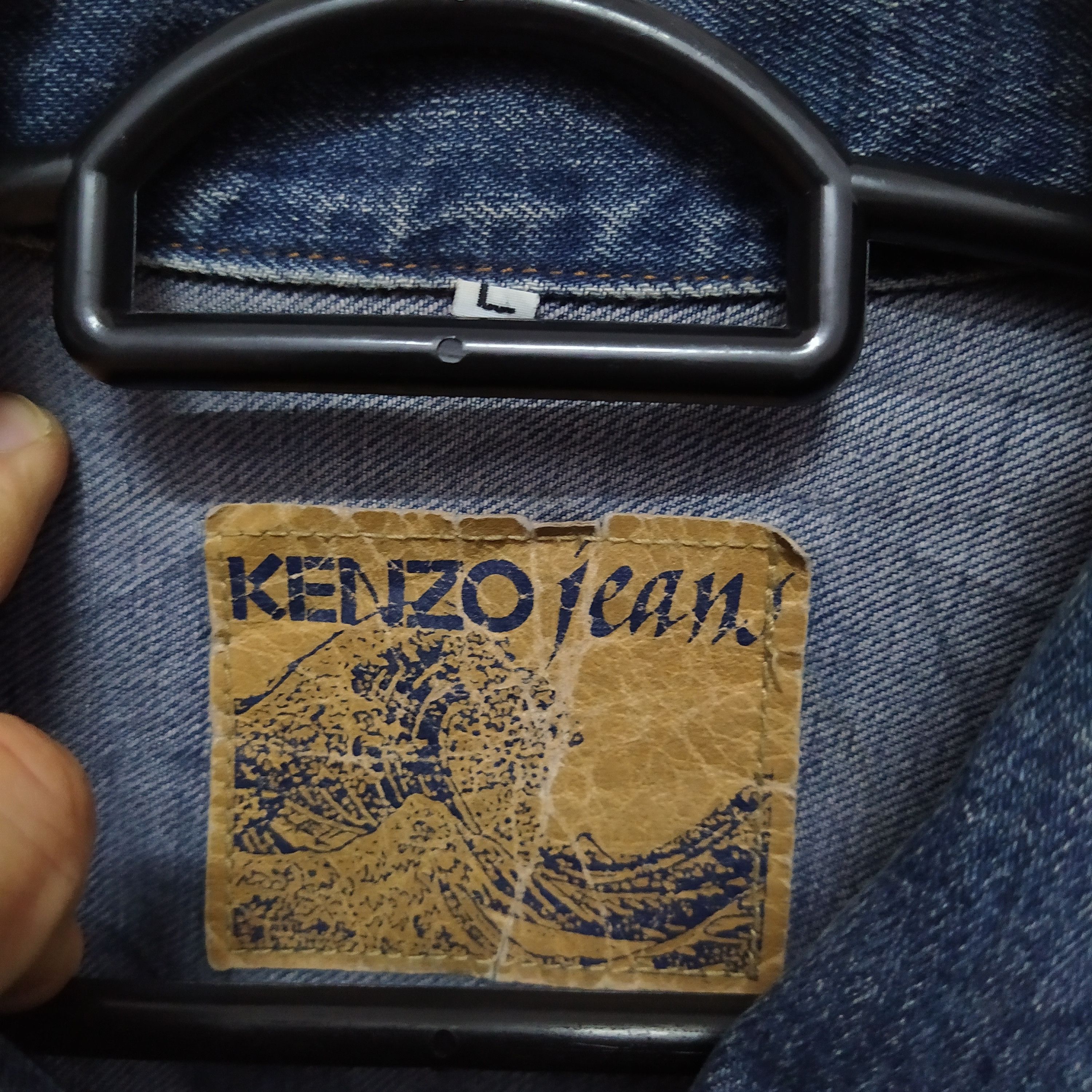 Kenzo × Vintage 90s KENZO DENIM JACKET (D264) Size US L / EU 52-54 / 3 - 2 Thumbnail