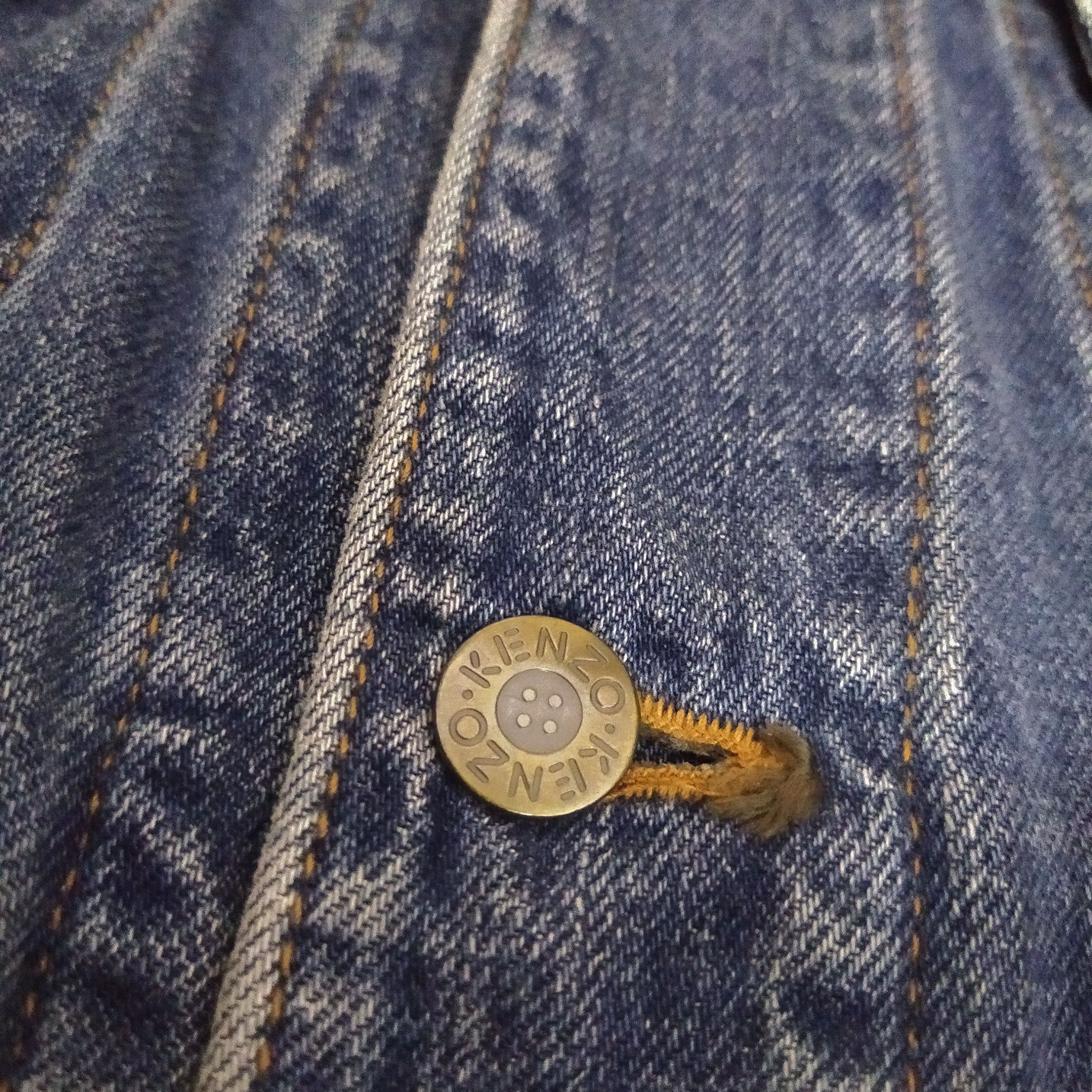 Kenzo × Vintage 90s KENZO DENIM JACKET (D264) Size US L / EU 52-54 / 3 - 4 Thumbnail