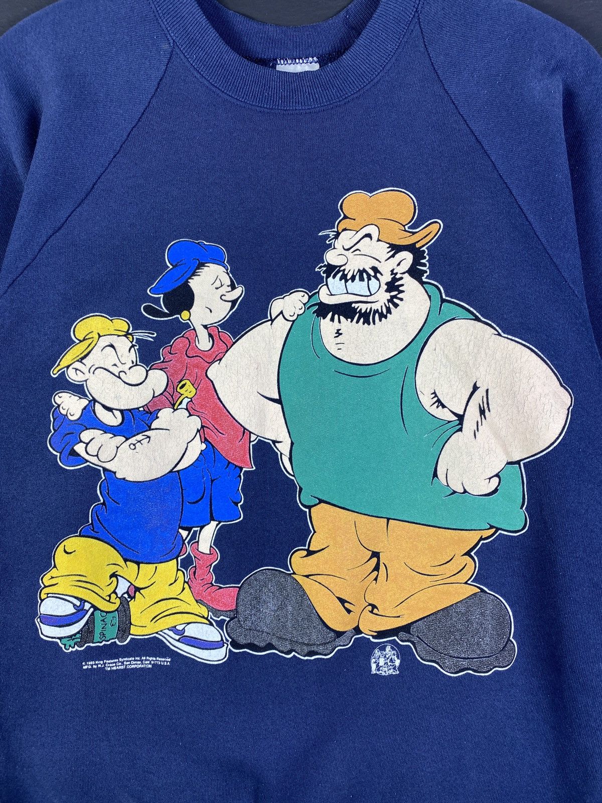 Fruit Of The Loom × Vintage Vintage 90s Popeye Sweatshirt USA Size US L / EU 52-54 / 3 - 2 Thumbnail
