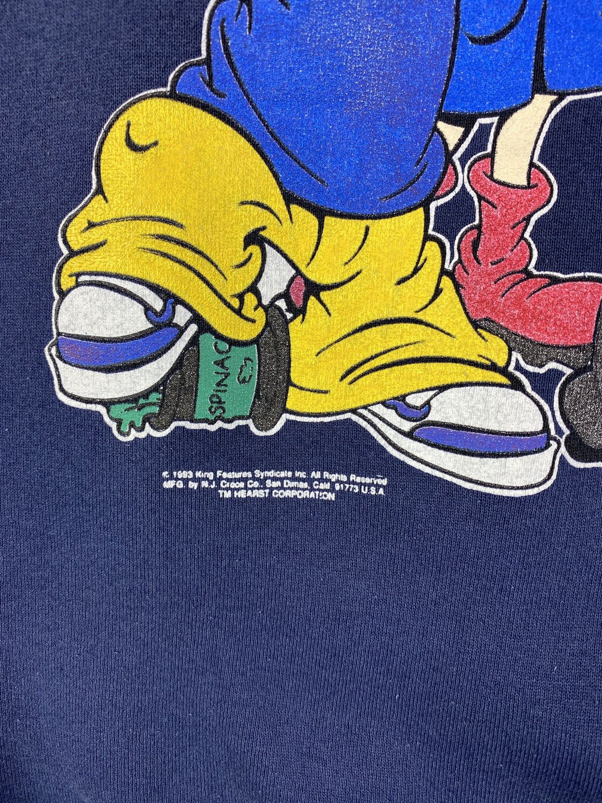 Fruit Of The Loom × Vintage Vintage 90s Popeye Sweatshirt USA Size US L / EU 52-54 / 3 - 3 Thumbnail