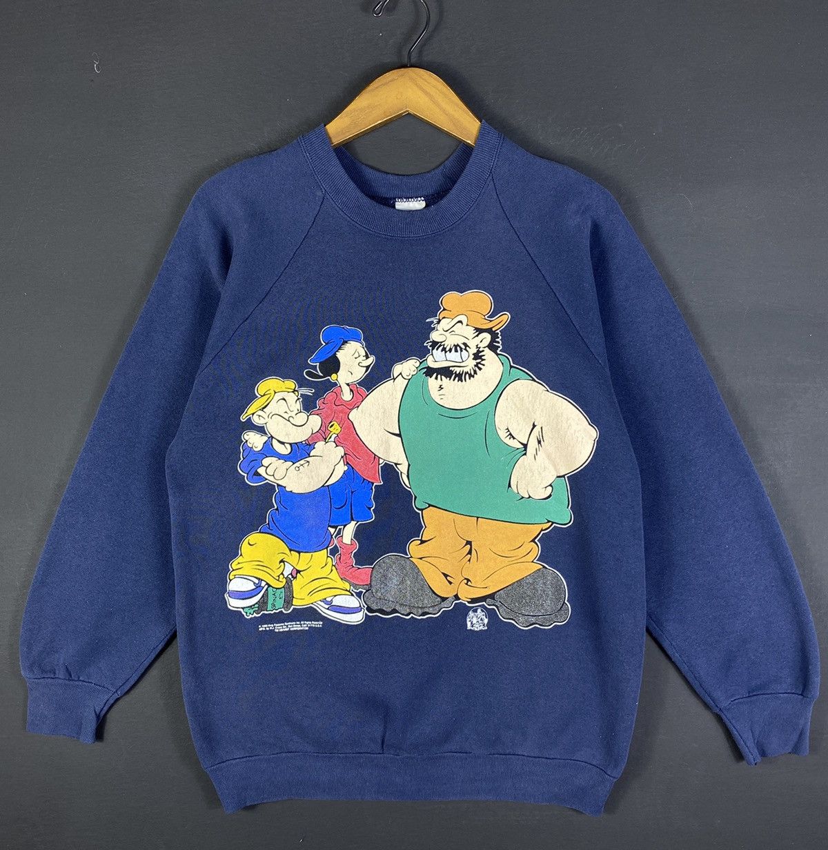 Fruit Of The Loom × Vintage Vintage 90s Popeye Sweatshirt USA Size US L / EU 52-54 / 3 - 1 Thumbnail