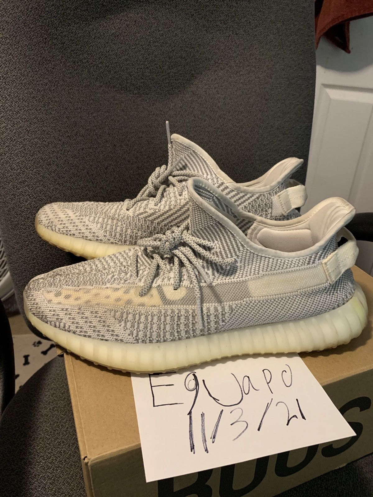 Adidas × Kanye West Yeezy Boost 350 V2 Static Non-Reflective 2018 Size US 12 / EU 45 - 2 Thumbnail