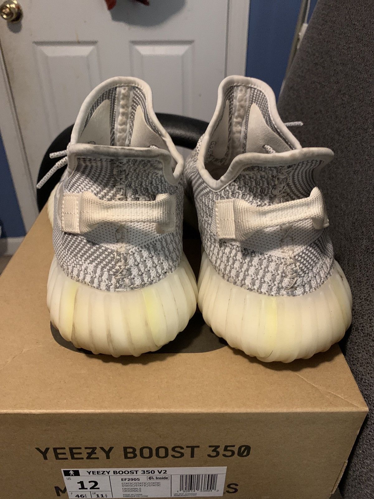Adidas × Kanye West Yeezy Boost 350 V2 Static Non-Reflective 2018 Size US 12 / EU 45 - 5 Thumbnail