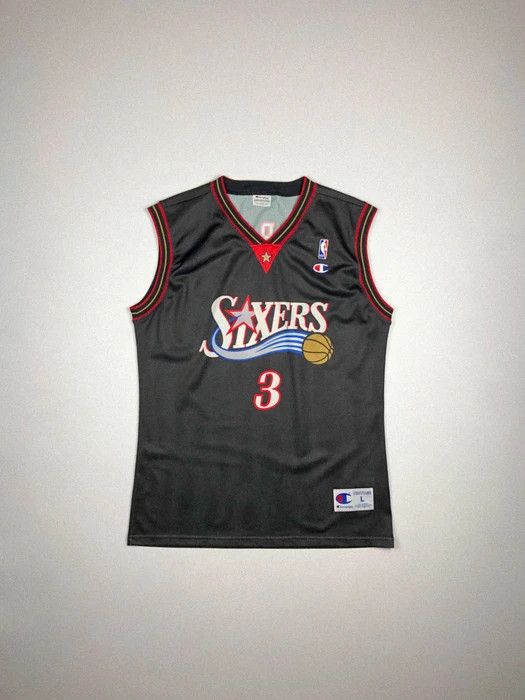 Vintage Vintage Champion Sixers Iverson #3 Jersey | Grailed