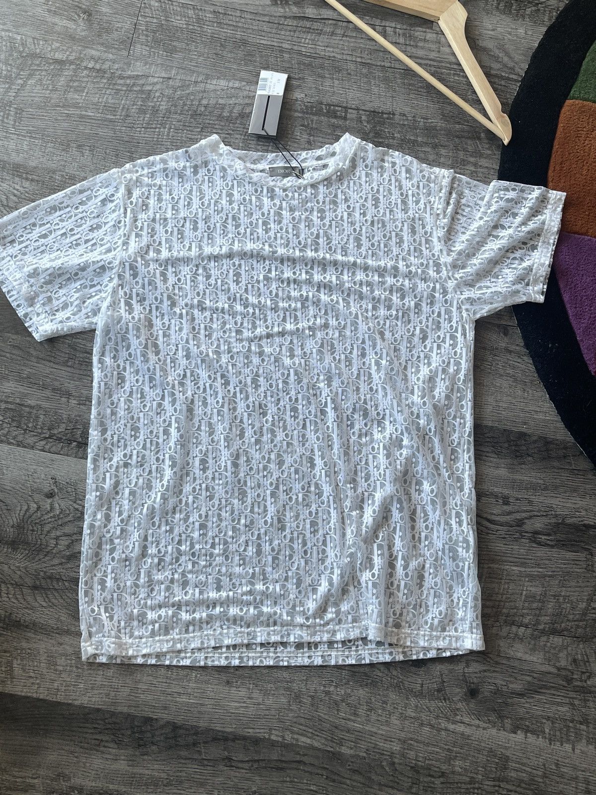 Dior Dior oblique mesh transparent t shirt Grailed