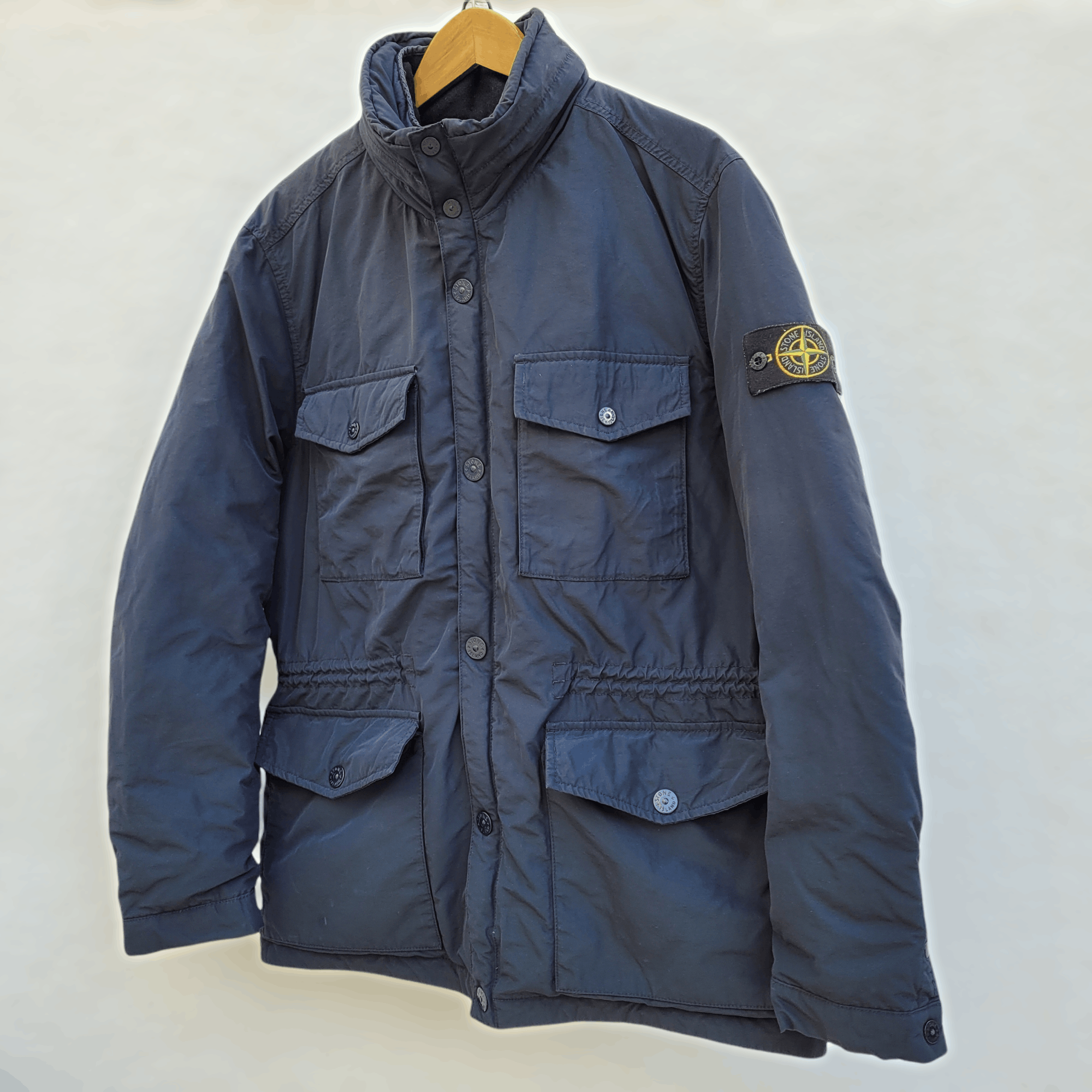 image of Stone Island Micro Reps Down in Navy, Men's (Size Large)