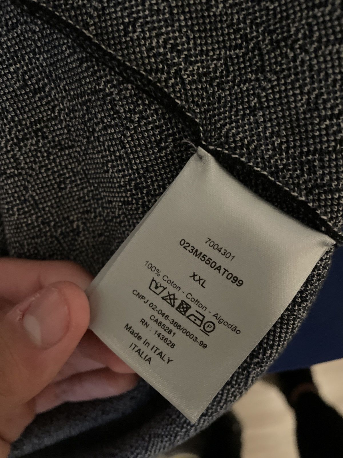 Dior Dior Oblique Overshirt Beige & Navy Blue Cotton Knit Size US XXL / EU 58 / 5 - 6 Thumbnail