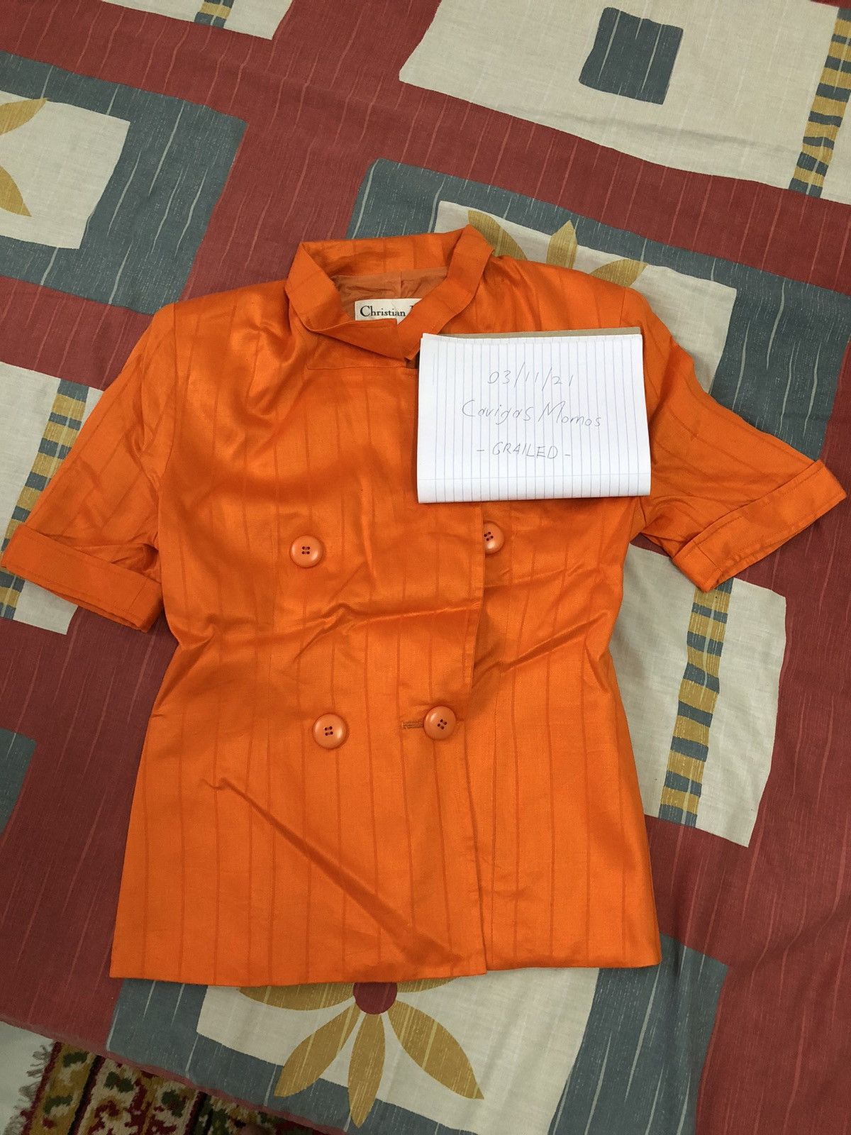 Christian Dior Monsieur × Vintage 🔥RARE CHRISTIAN DIOR SHIRTSLEEVES BUTTON COAT DESIGNER COAT Size US S / EU 44-46 / 1 - 12 Thumbnail
