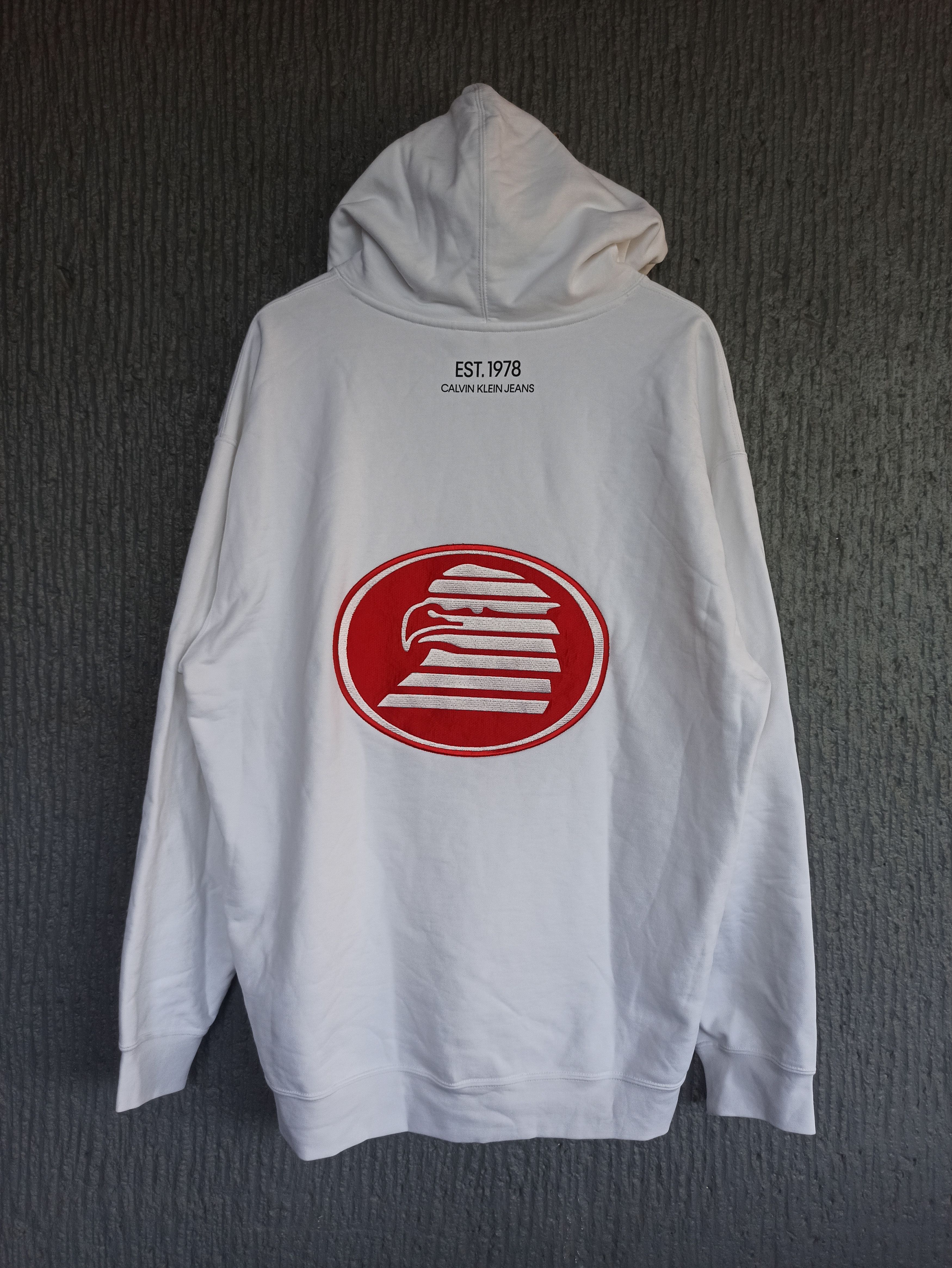 Calvin Klein 205W39NYC Calvin Klein- Raf Simons Modernist Eagle Logo Hoodie Size US L / EU 52-54 / 3 - 1 Thumbnail