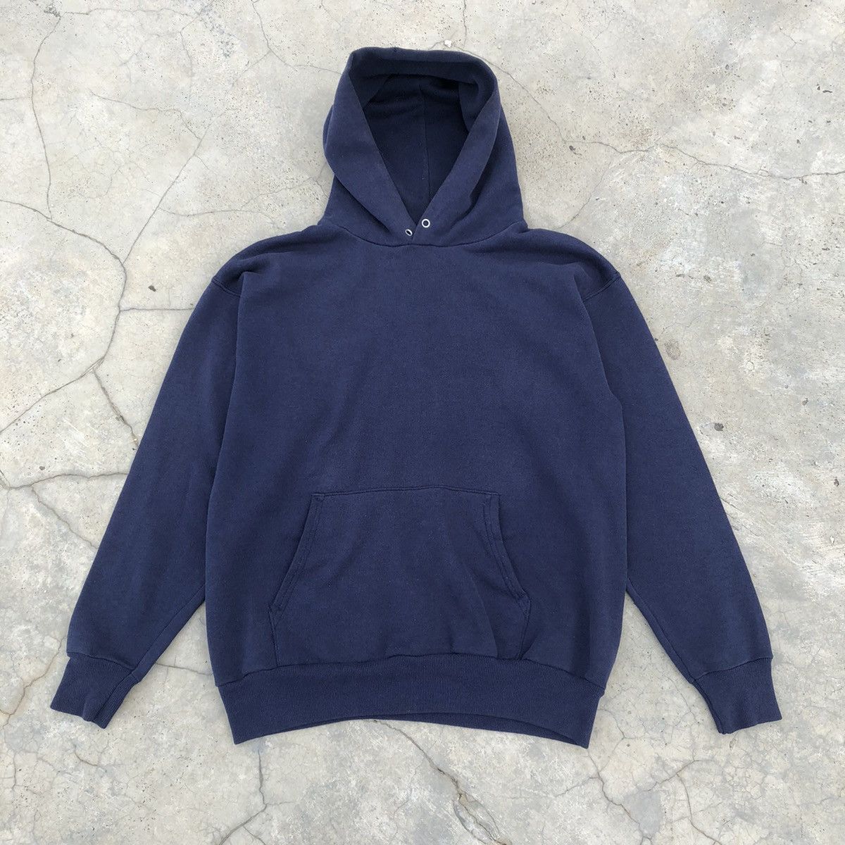 Vintage Vintage Faded Navy Blue Hanes Hoodie | Grailed