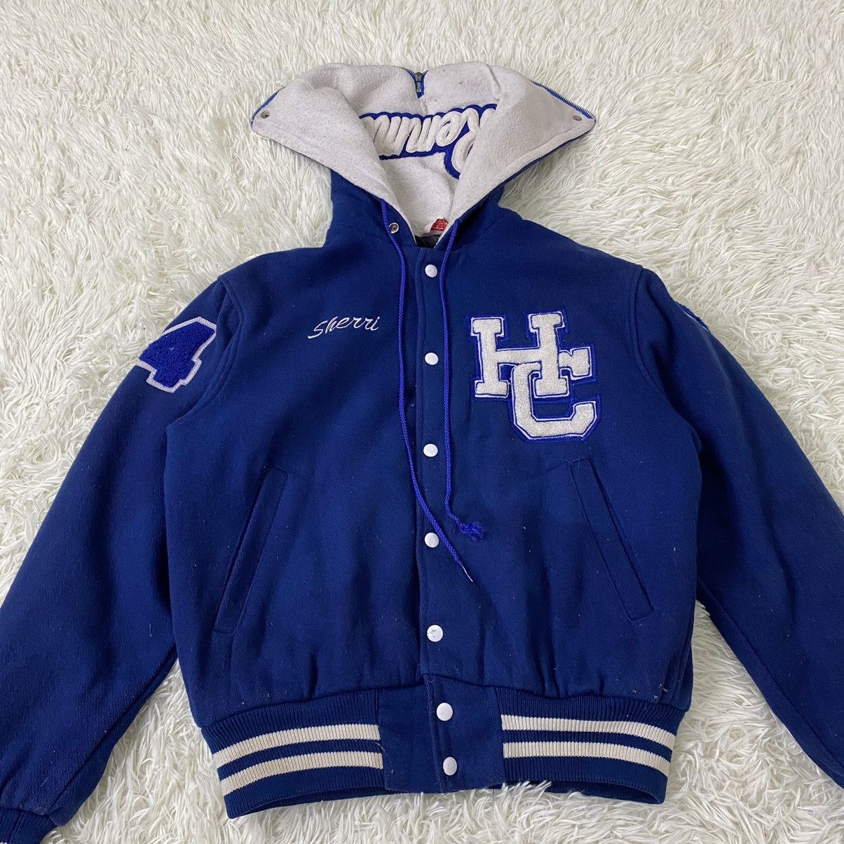 Vintage EMPIRE WOOL VARSITY HOODED JACKET Size US M / EU 48-50 / 2 - 5 Thumbnail