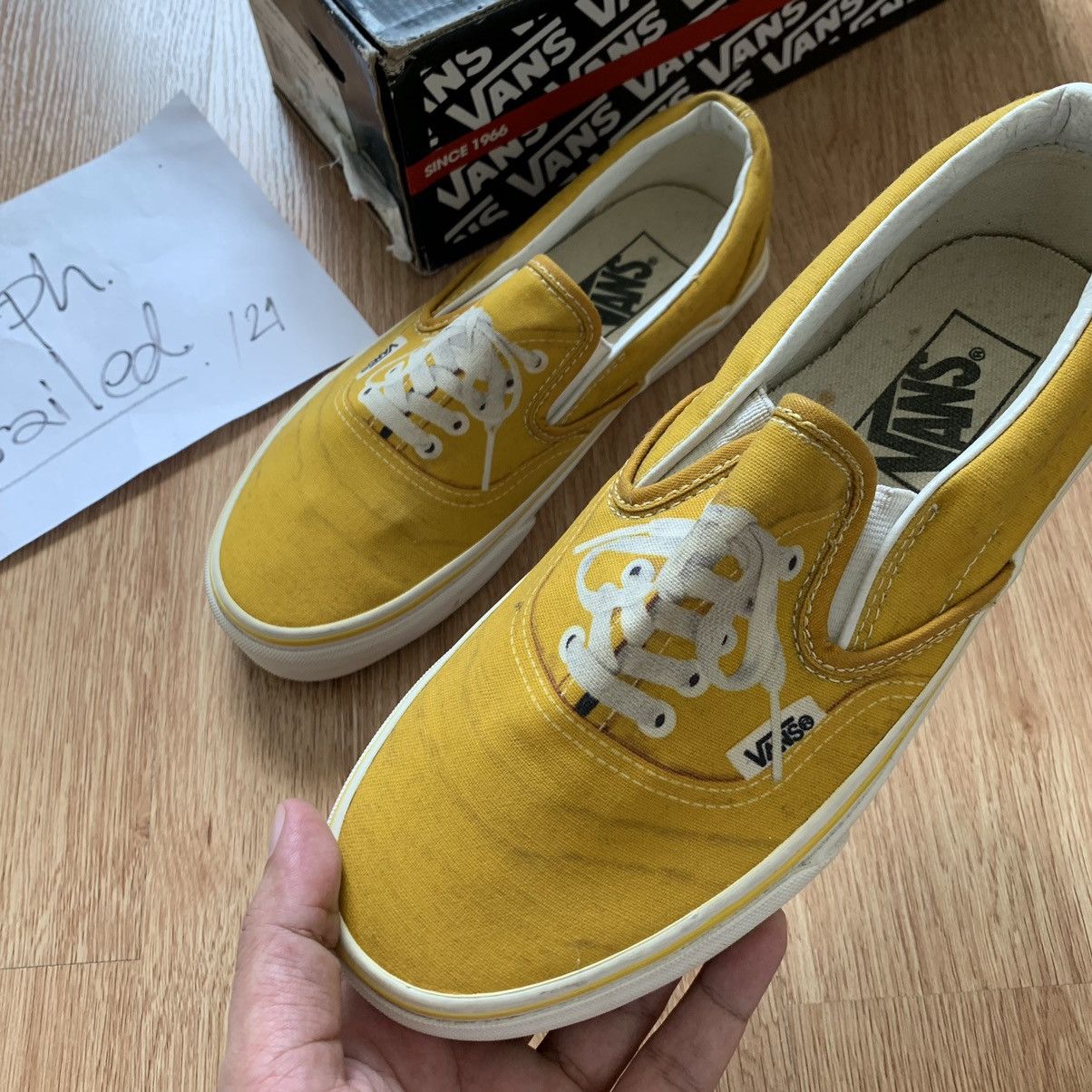 Vans Dead Stock Vans Fake Shoelace Slip on Rare Grailed