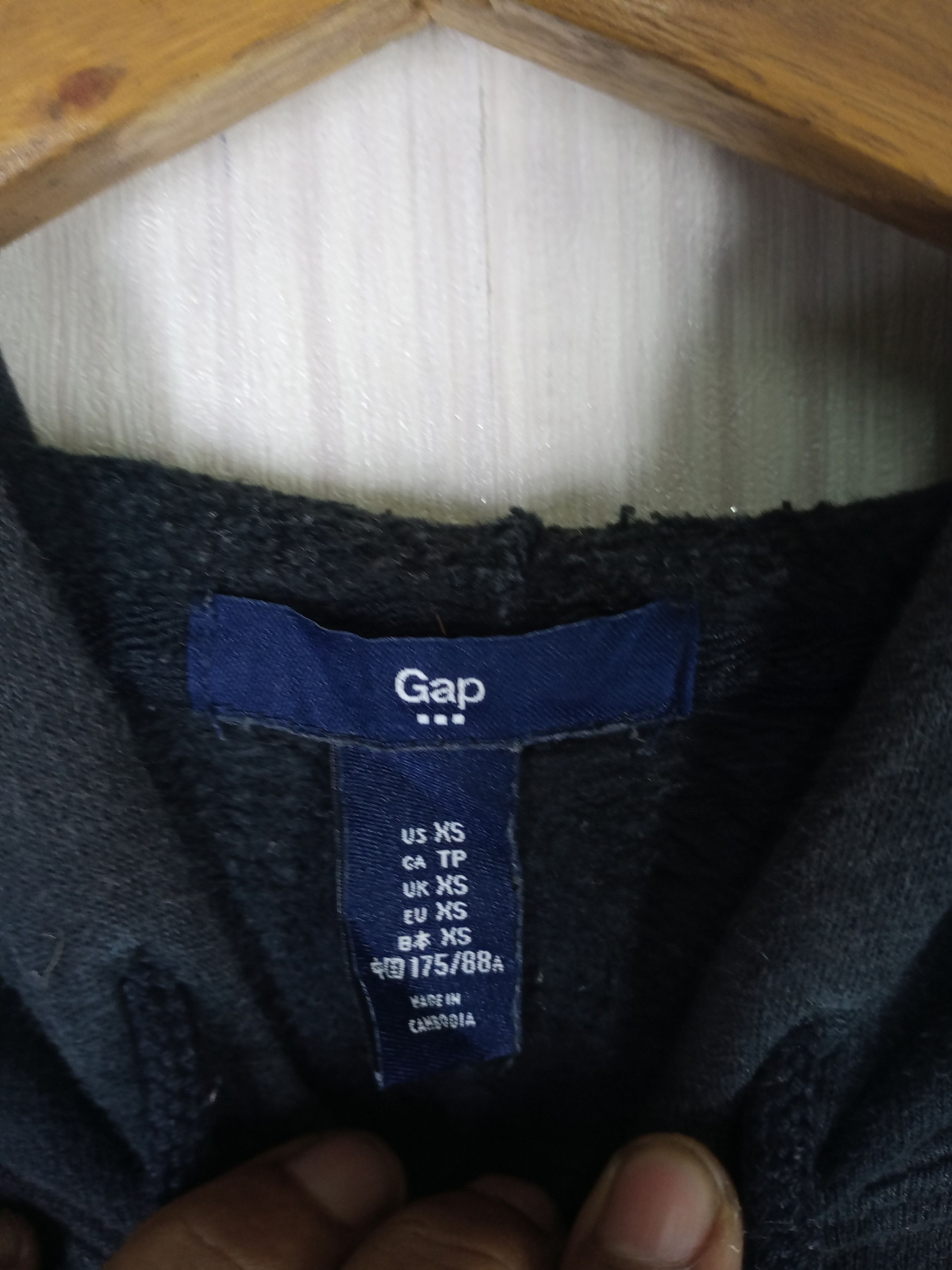 Gap VINTAGE GAP HOODIE BLACK SWEATSHIRT Size US M / EU 48-50 / 2 - 4 Thumbnail