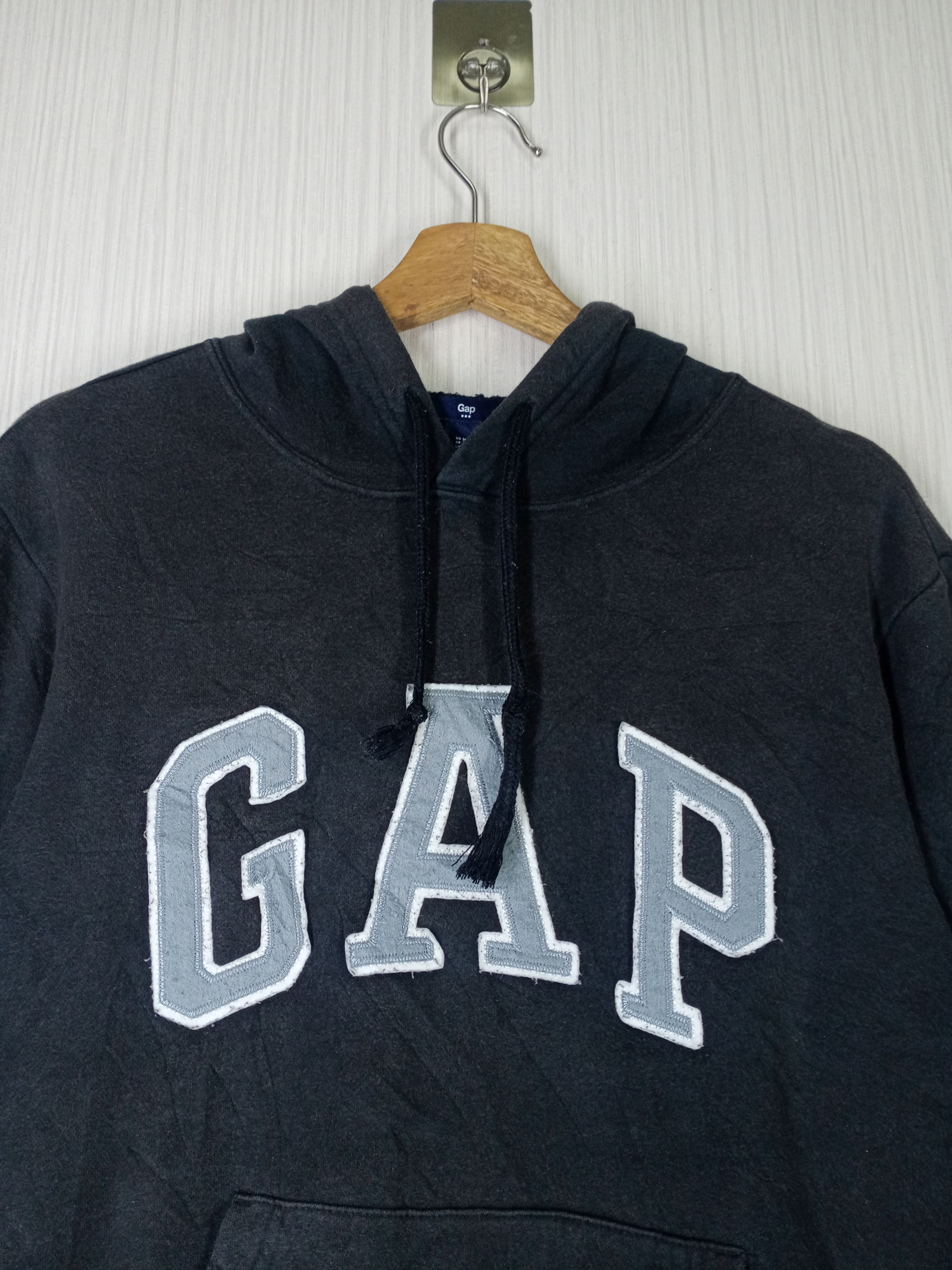 Gap VINTAGE GAP HOODIE BLACK SWEATSHIRT Size US M / EU 48-50 / 2 - 2 Thumbnail