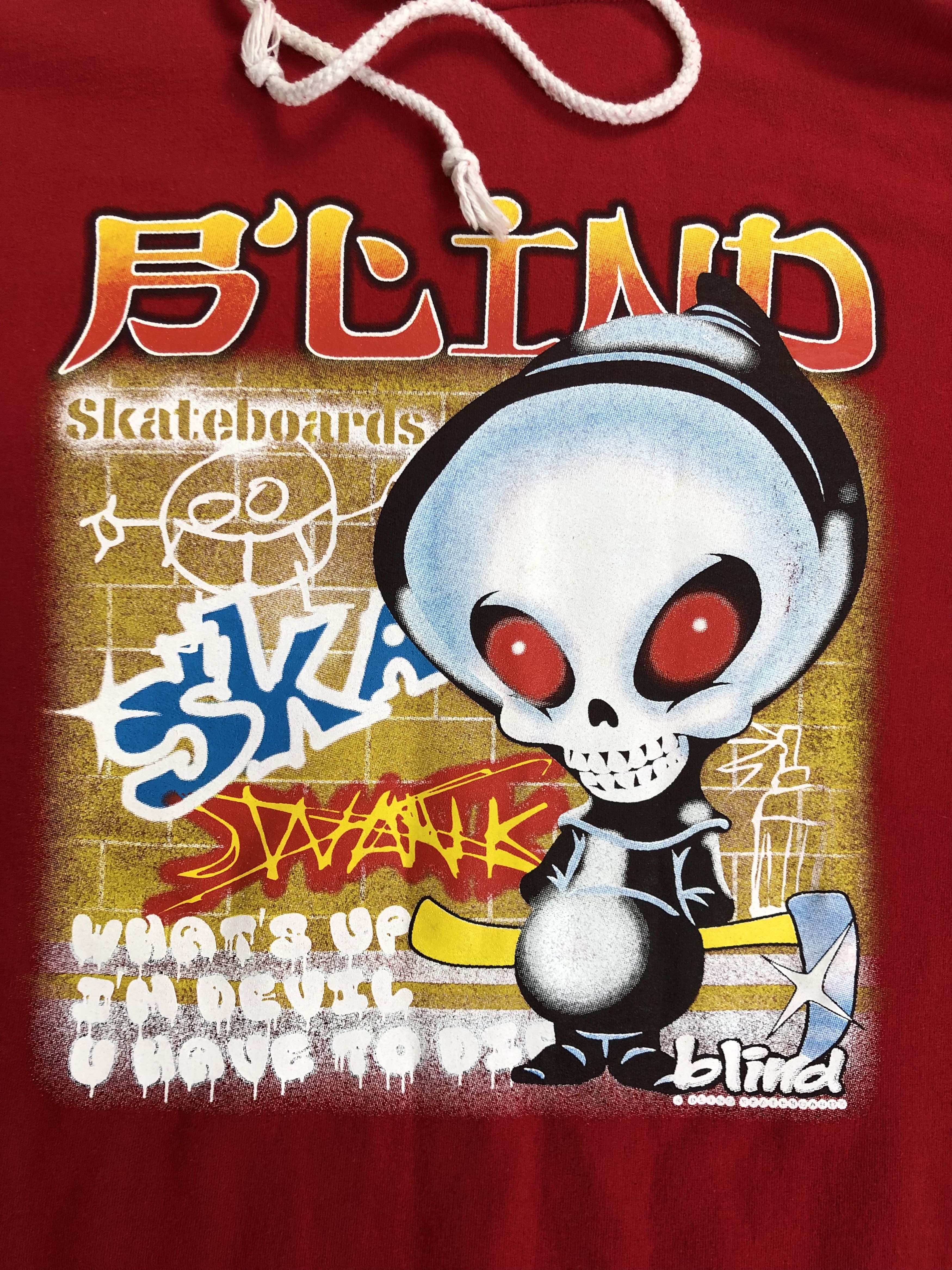 Hook-Ups Vintage 90s Blind Skateboards Reaper hoodie (Alien Workshop Size US L / EU 52-54 / 3 - 3 Thumbnail