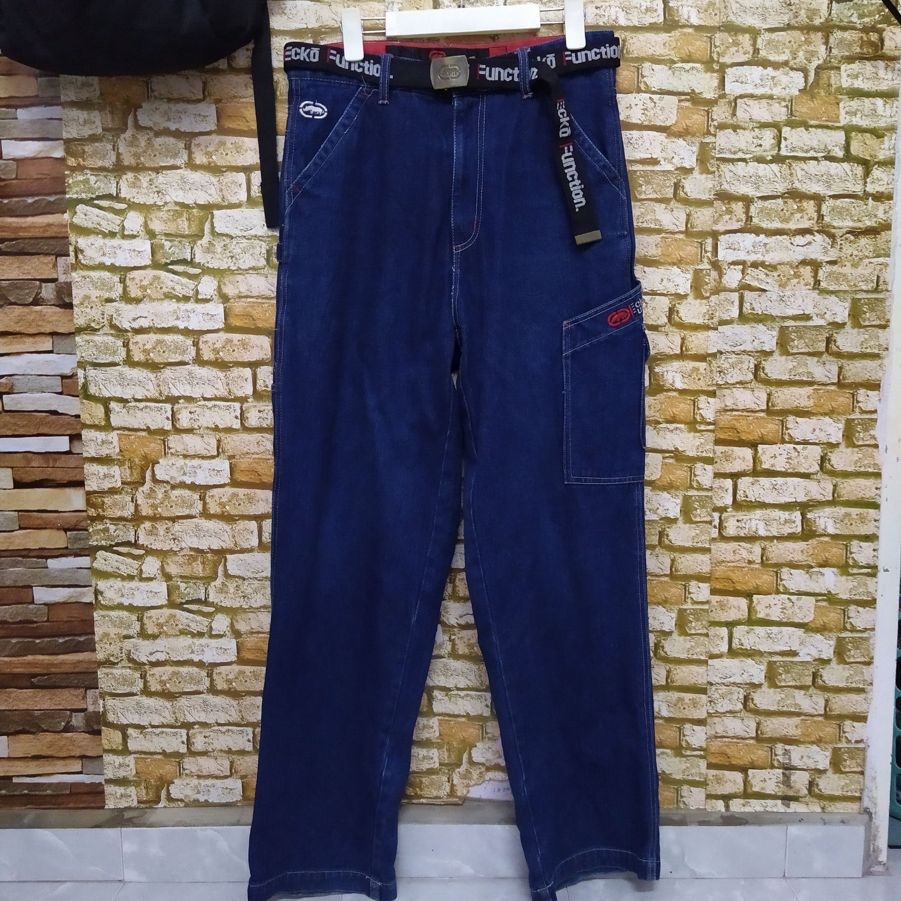 Ecko Unltd. × Vintage 90s ECKO UNLTD FUNCTION DENIM BELT CARPENTER (D271) Size US 31 - 5 Thumbnail