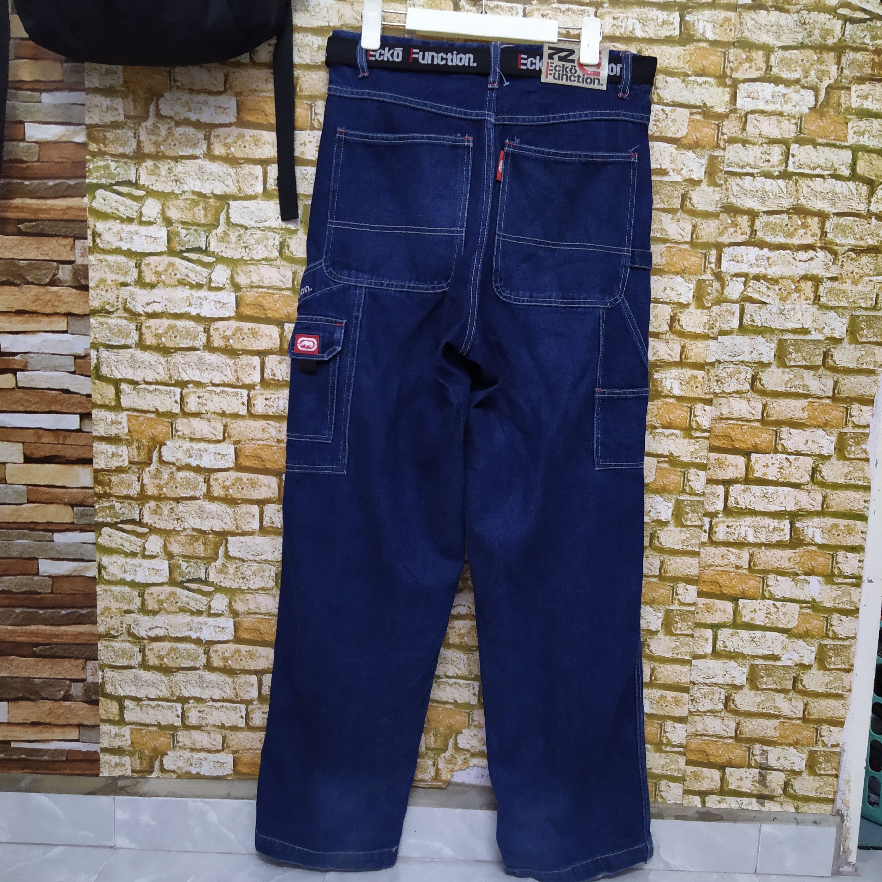 Ecko Unltd. × Vintage 90s ECKO UNLTD FUNCTION DENIM BELT CARPENTER (D271) Size US 31 - 1 Thumbnail