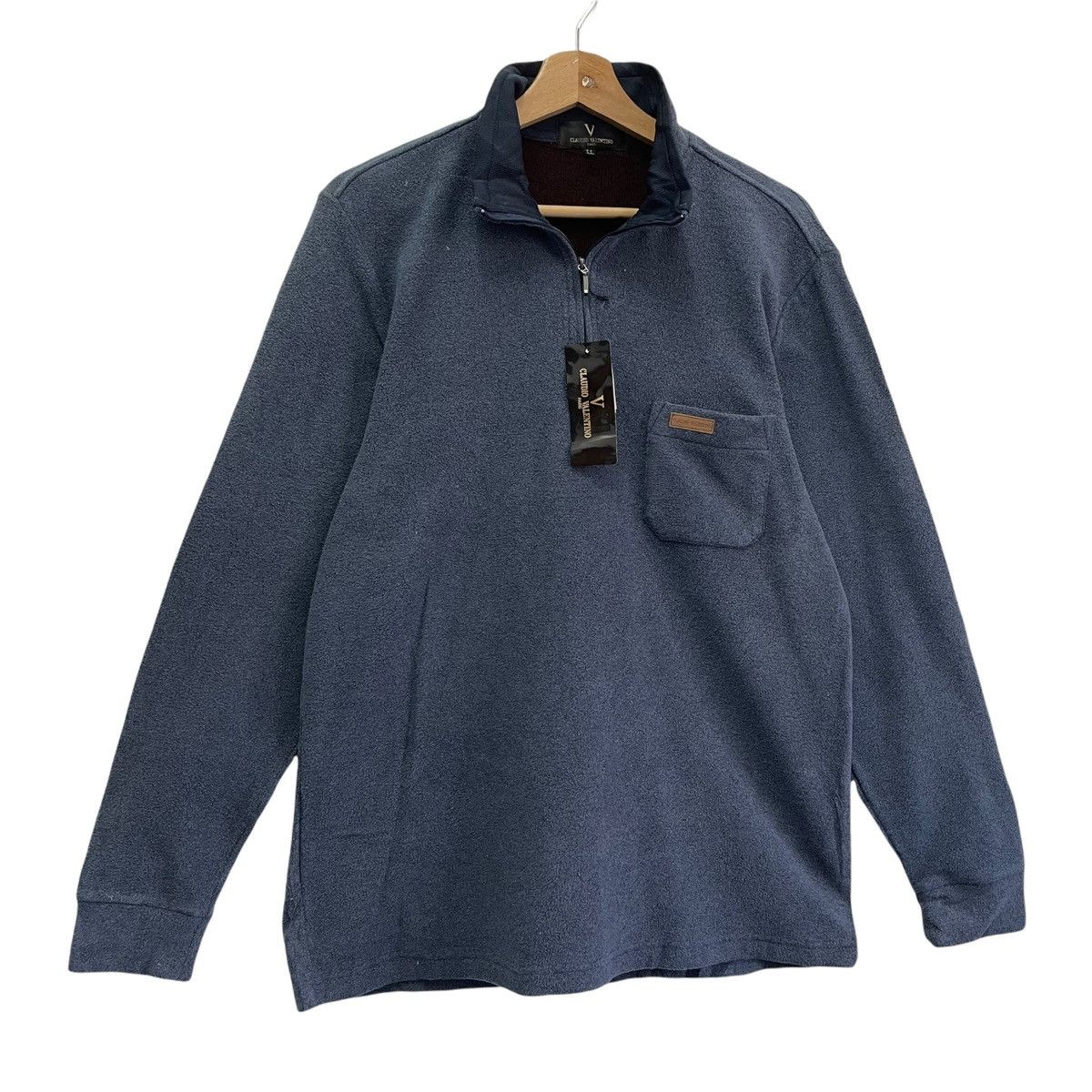 Mario Valentino Vintage 90’s Claudio Valentino Halfzip Fleece Size M Size US M / EU 48-50 / 2 - 2 Thumbnail