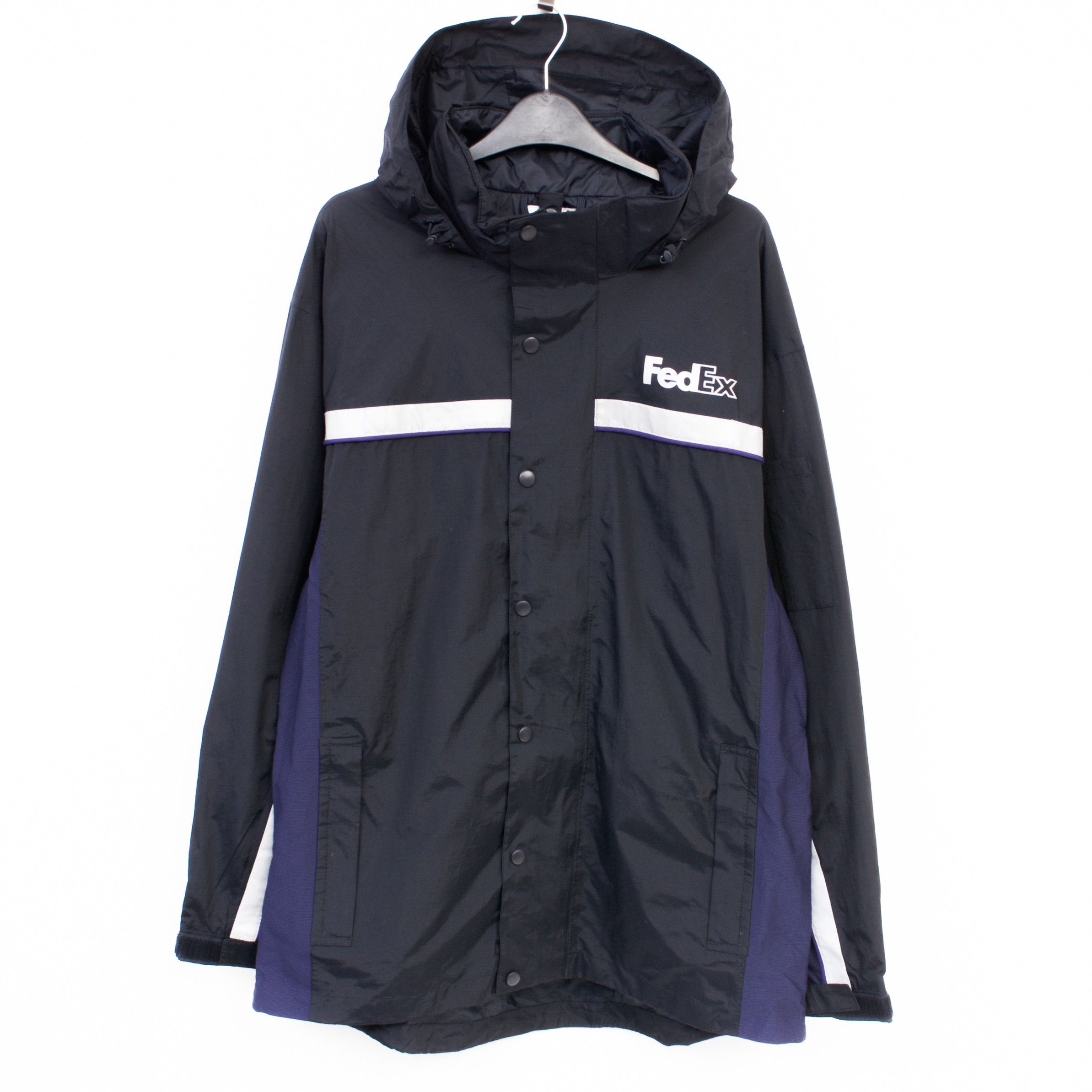 Workers FEDEX Employee Reflective Jacket L Uniform Coat Raincoat Grailed