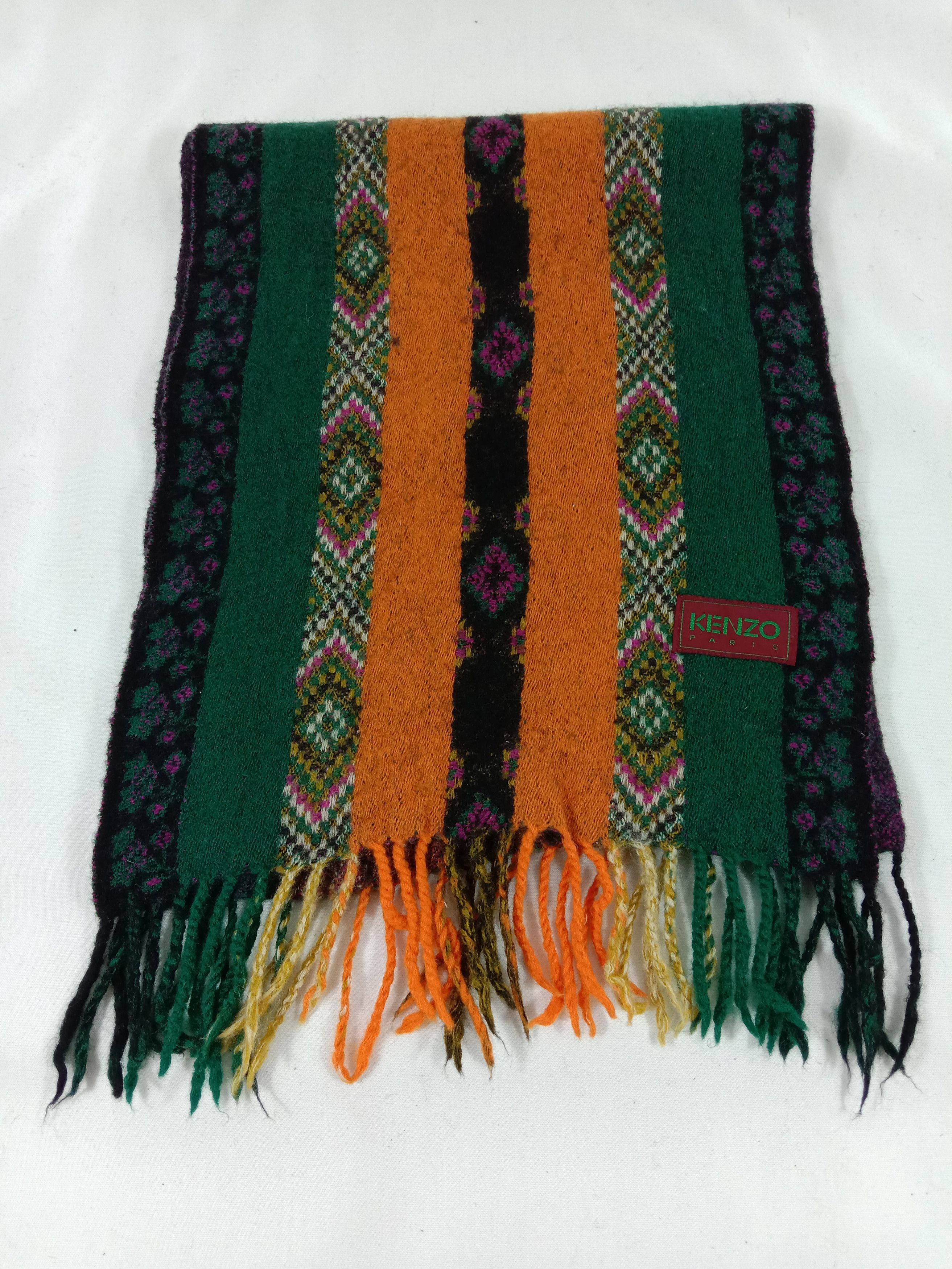 Kenzo Vintage Kenzo Scarf / Muffler / Wool Size ONE SIZE - 4 Thumbnail