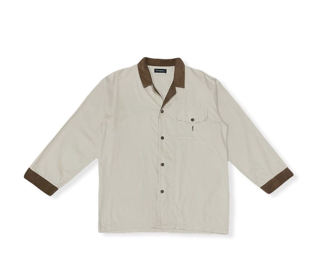 Yves Saint Laurent Yves Saint Laurent Velvet Corduroy Shirts Size US M / EU 48-50 / 2 - 17 Thumbnail