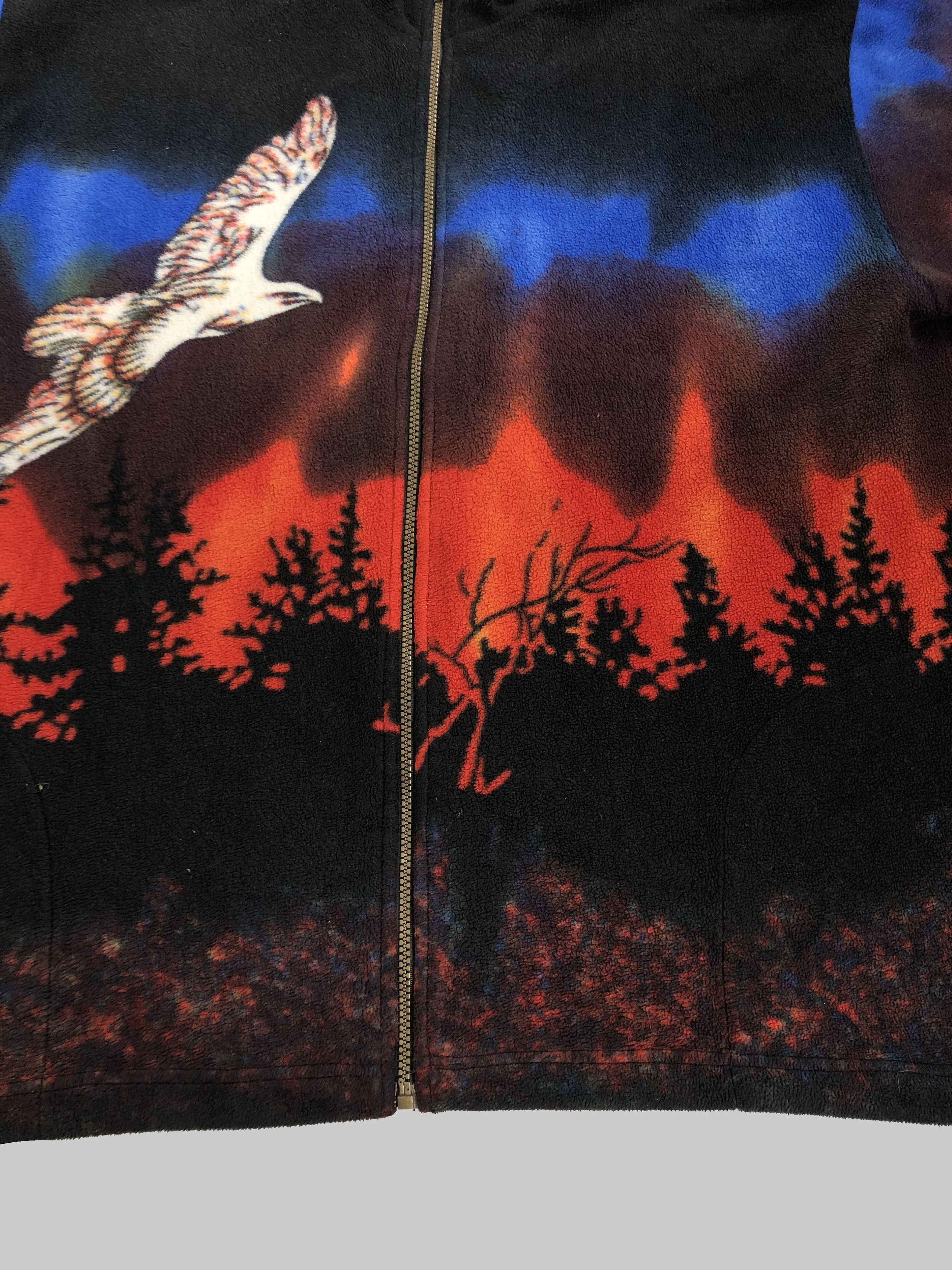 The Mountain Vintage Eagles Native Mountain Print Fleece Light Jacket Size US XL / EU 56 / 4 - 3 Thumbnail