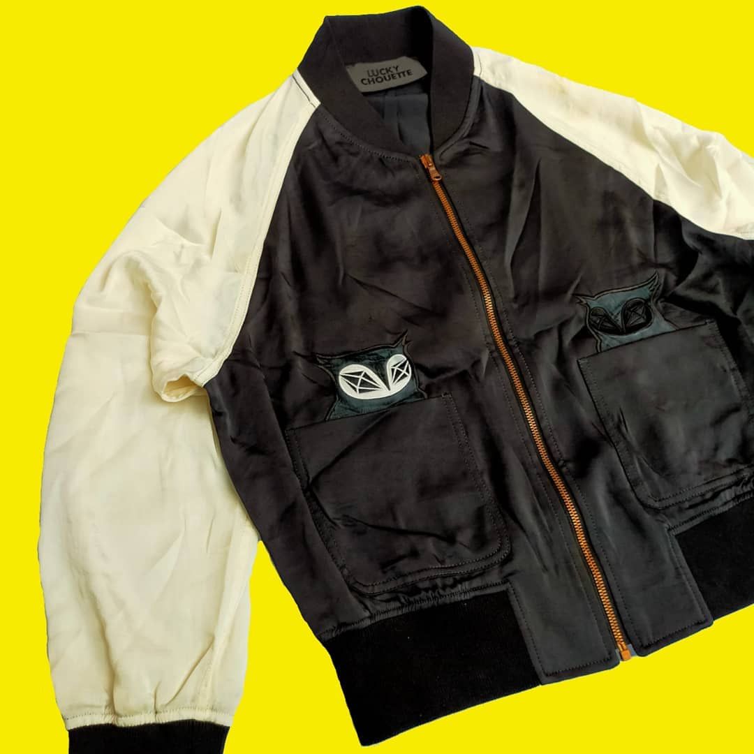 Japanese Brand Lucky Chouette Bomber Silk Size US M / EU 48-50 / 2 - 6 Thumbnail