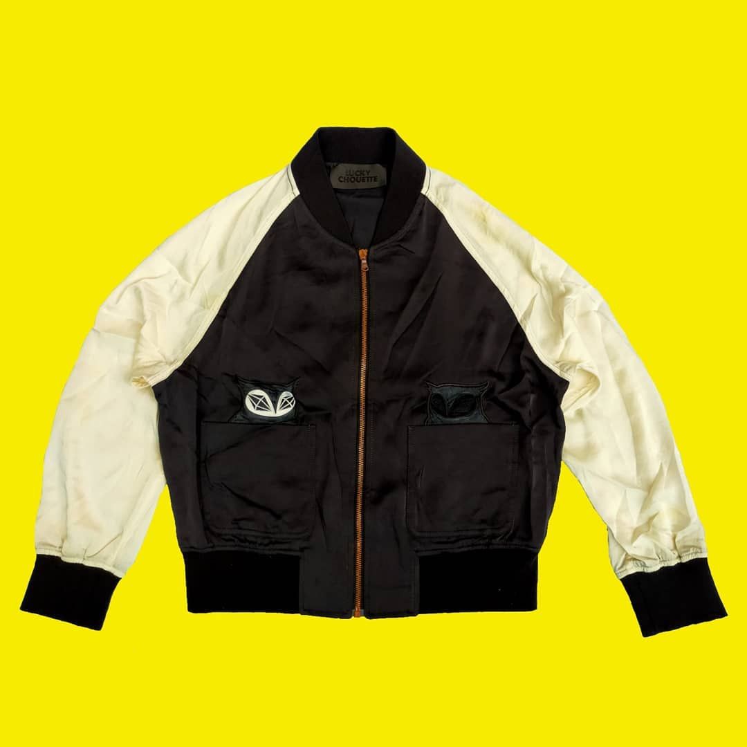 Japanese Brand Lucky Chouette Bomber Silk Size US M / EU 48-50 / 2 - 1 Thumbnail