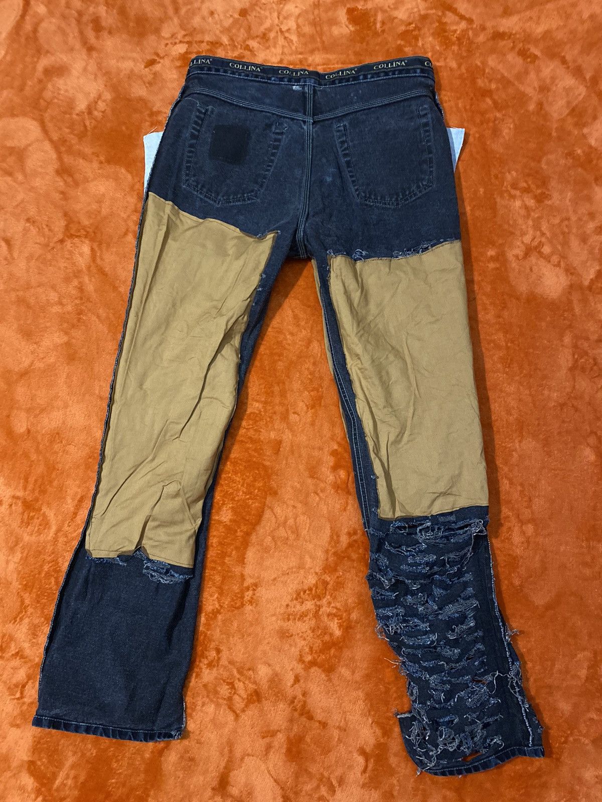 Japanese Brand Shredded and Bleached Collina Jeans Size US 33 - 9 Thumbnail
